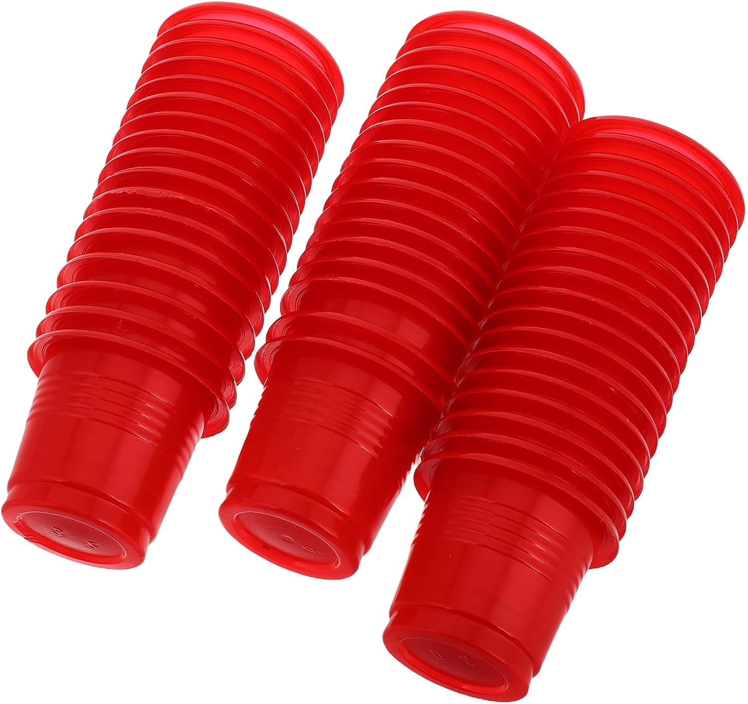 Kichvoe 50pcs Plastic Red Wine Glasses for Weddings and Celebrations, Sturdy and Convenient Disposable Drinking Glasses with Traditional Chinese Elegant Design for Party Use