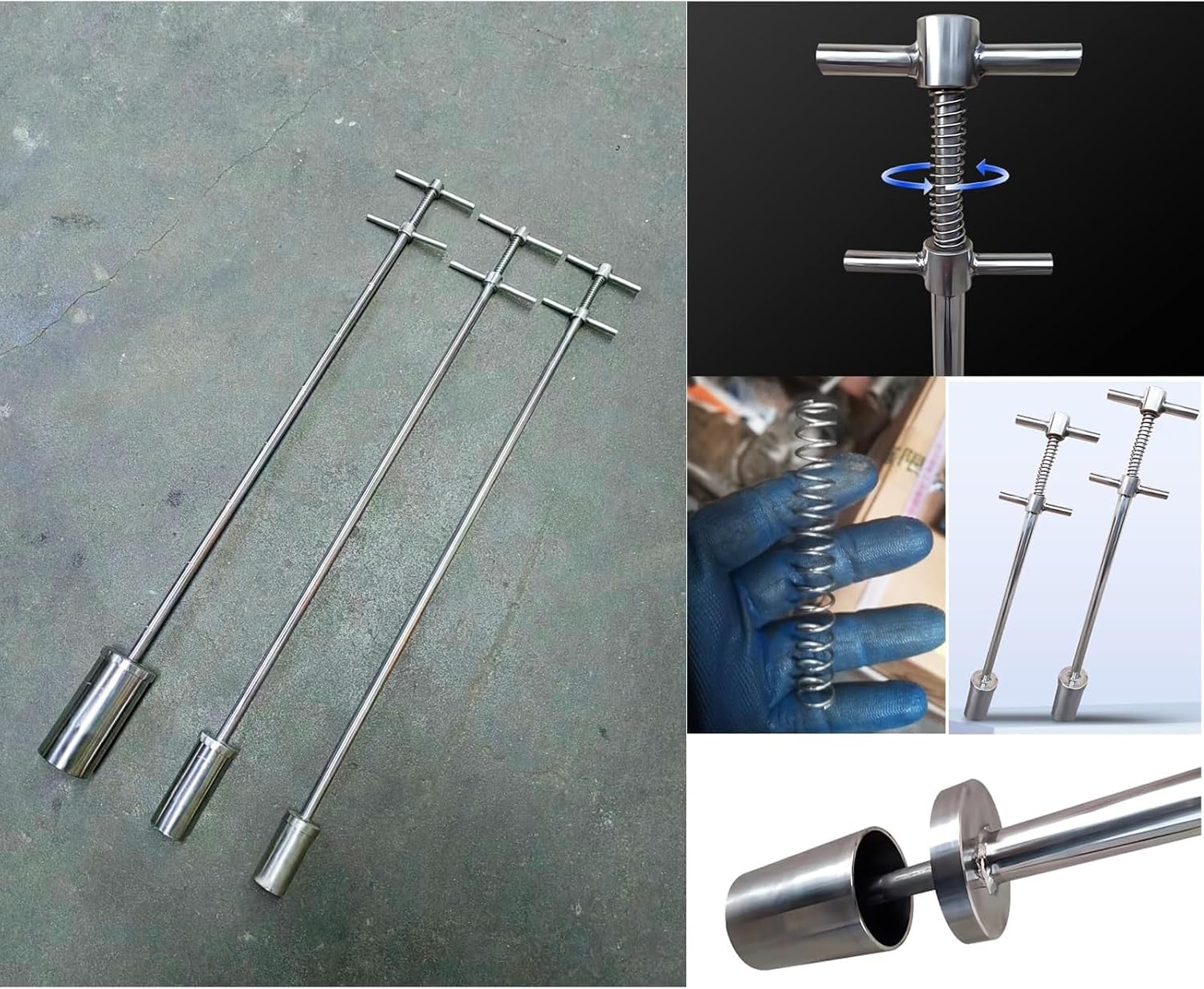 100/200/500ml Cup Sampling Probe,Viscous Liquid Sampler 0.5/1/1.5m Long- Temperature Resistant Liquid Sampling Tube,Drum Thief Sampler for Tank Oil,500ml,1m/3.3ft