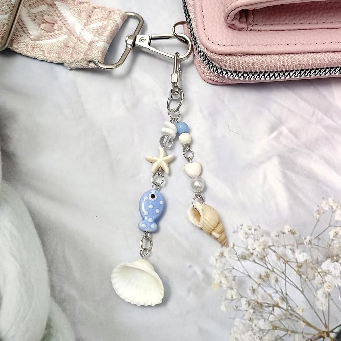 2PCS Cute Phone Charms Aesthetic Y2k Pink Guitar Strawberry Star Phone Straps Key Chains for Keys Bags Camera