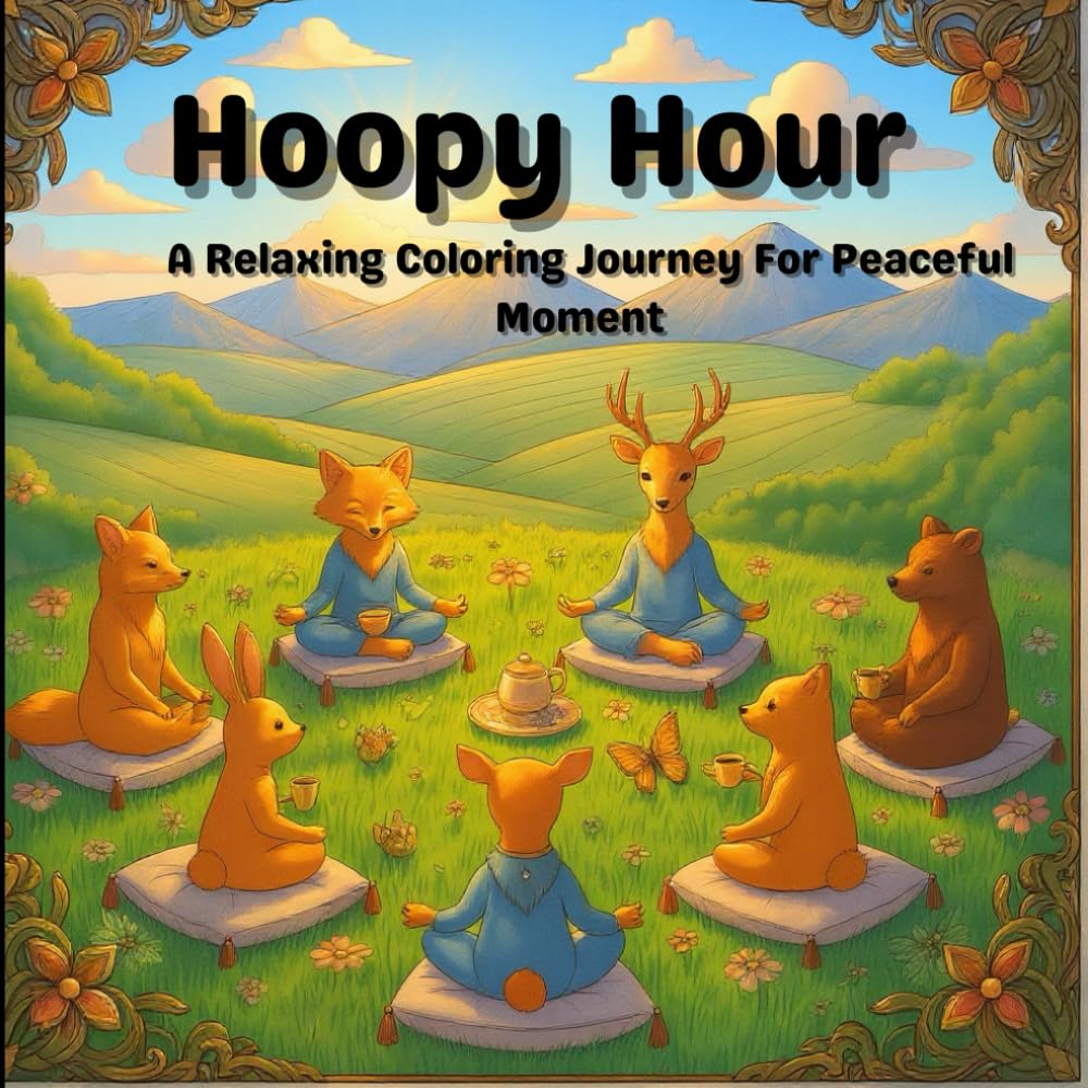 Hoopy Hour: A Relaxing Coloring Journey For Peaceful Moments
