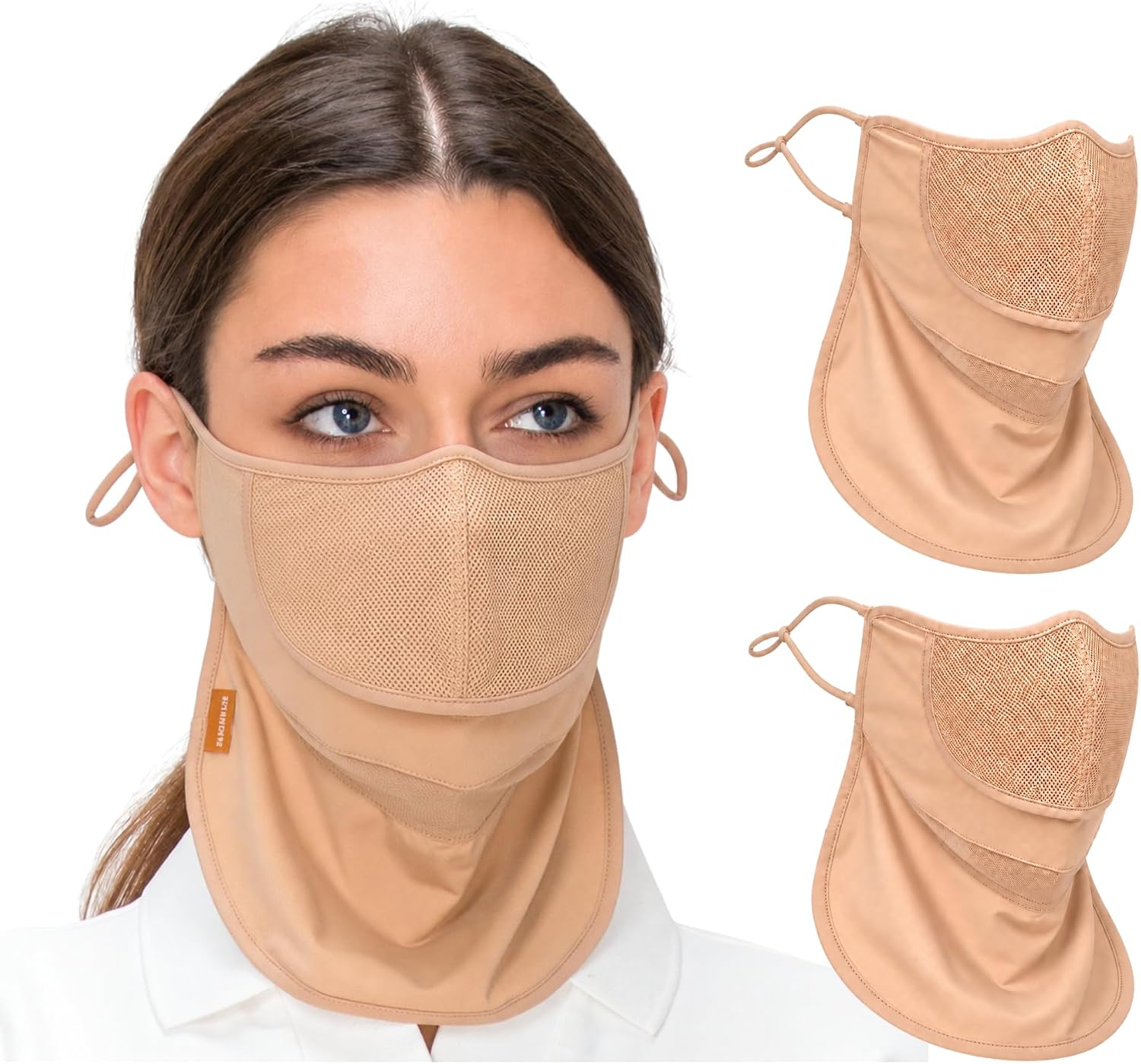 Cooling UV Golf Mask Face Shield UV Protection Front Neck