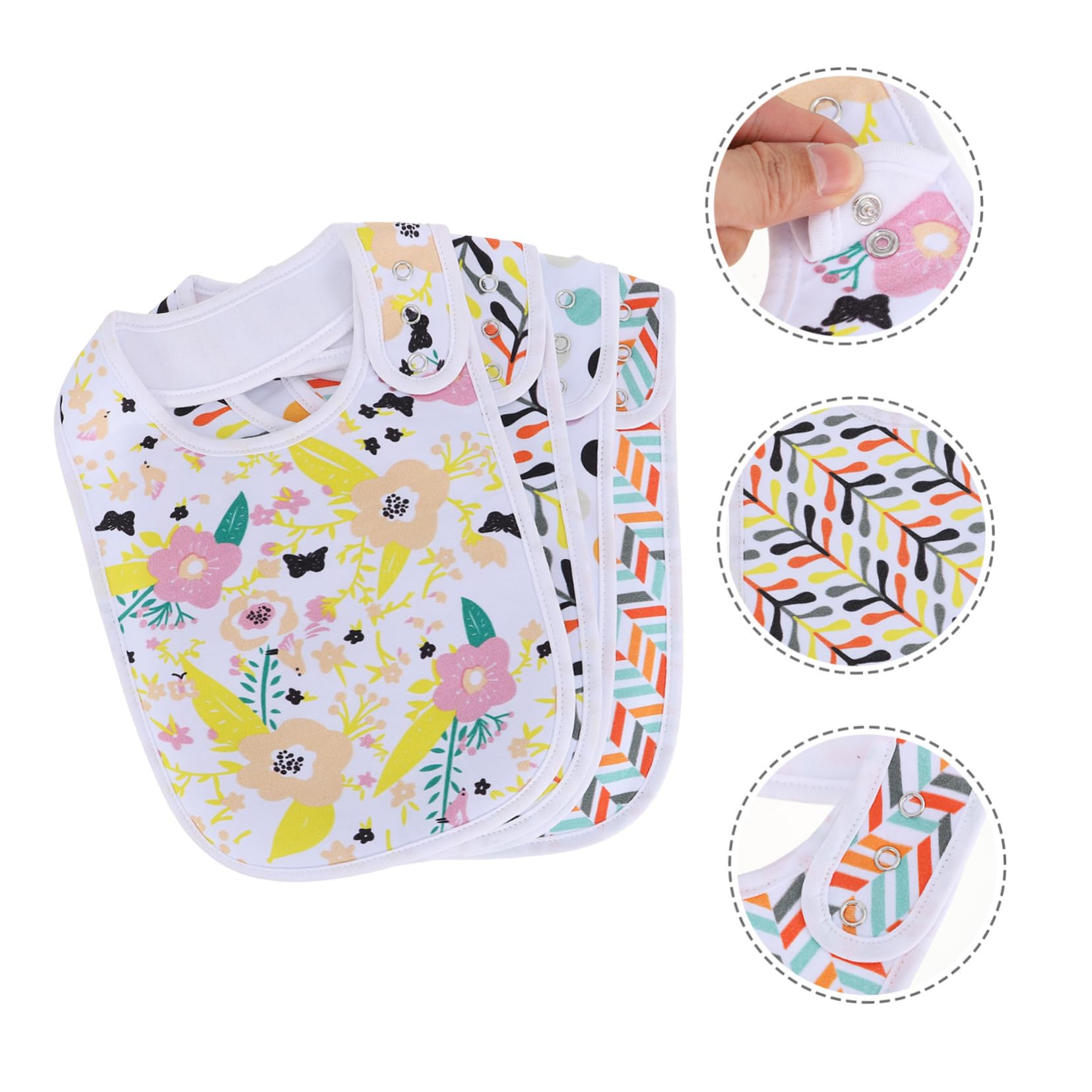 ibasenice 8piezas Baberos De Algodón Para Bebés Ajustables y Absorbentes Pack De Toallas Multifuncionales Para Alimentación y Cuidado Del Niño Niña Suaves y Cómodos Para Recién