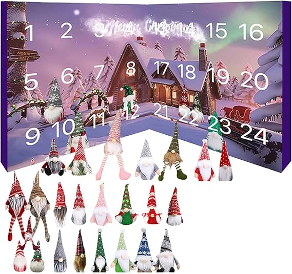 Gnome Advent Calendar 2024, Christmas Gnome Countdown