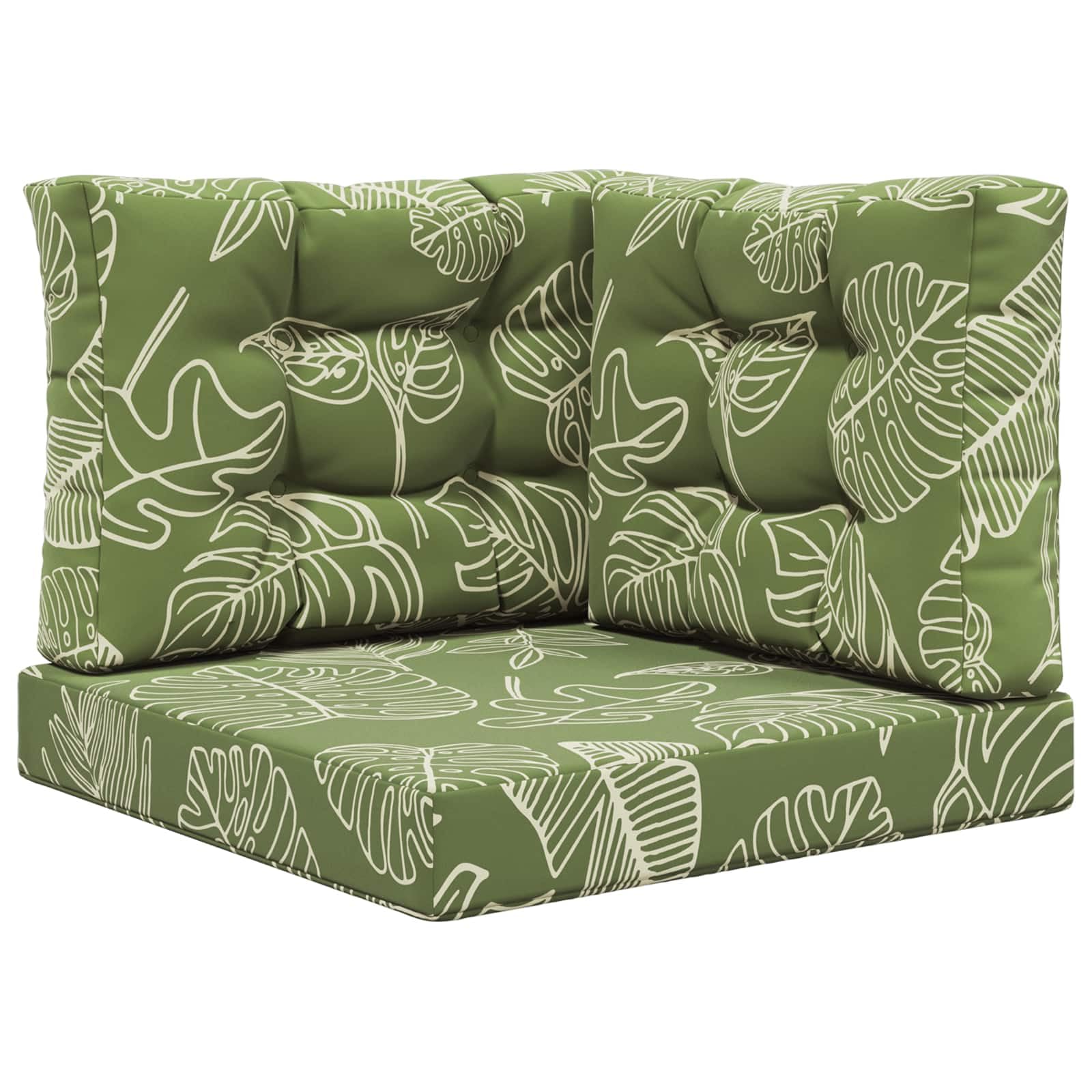 Coussin de canapé d'extérieur haut de gamme motif feuilles pour mobilier de terrasse