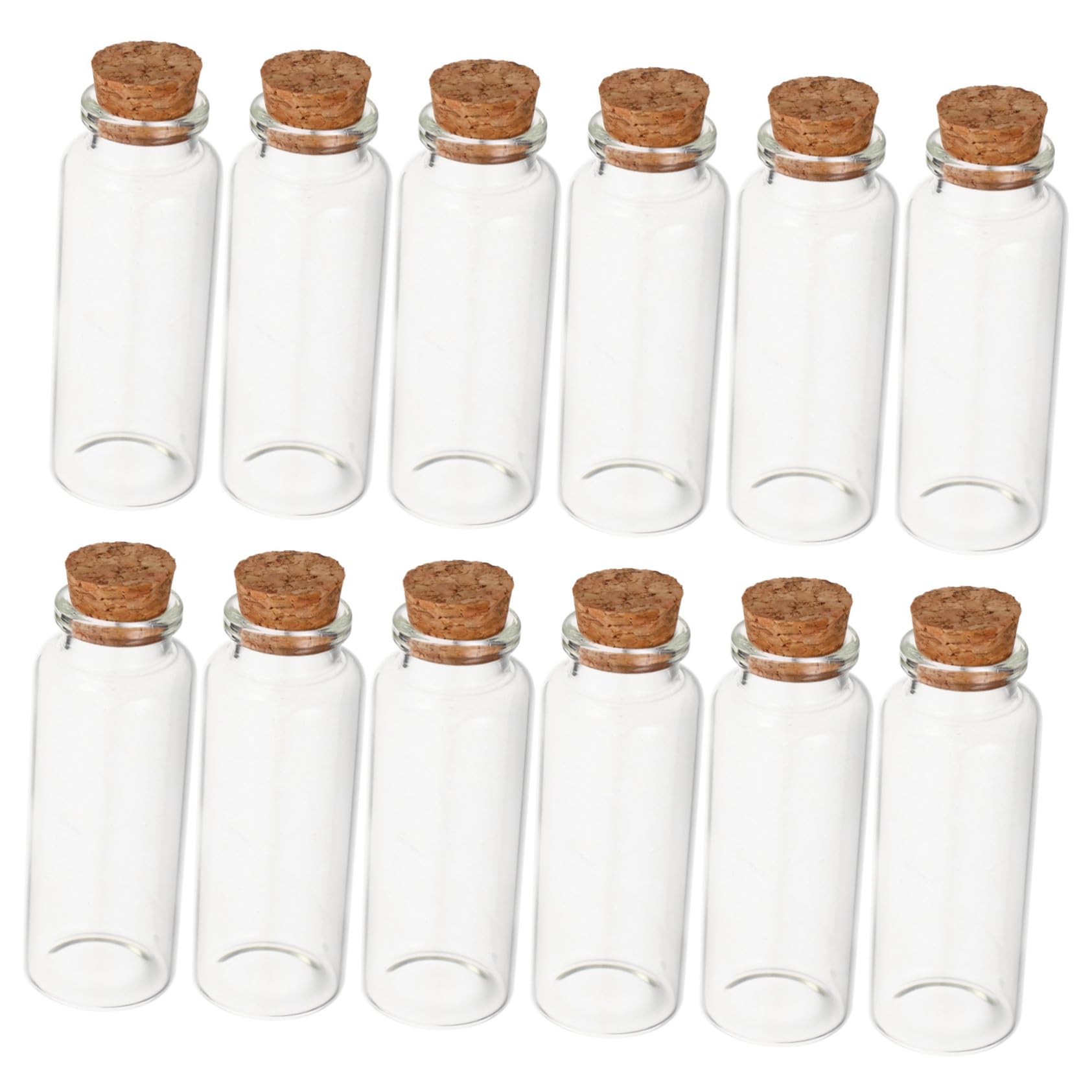 Alipis Kleiner Glasfläschchen mit Korken 40ml, 50 Stück für Deko