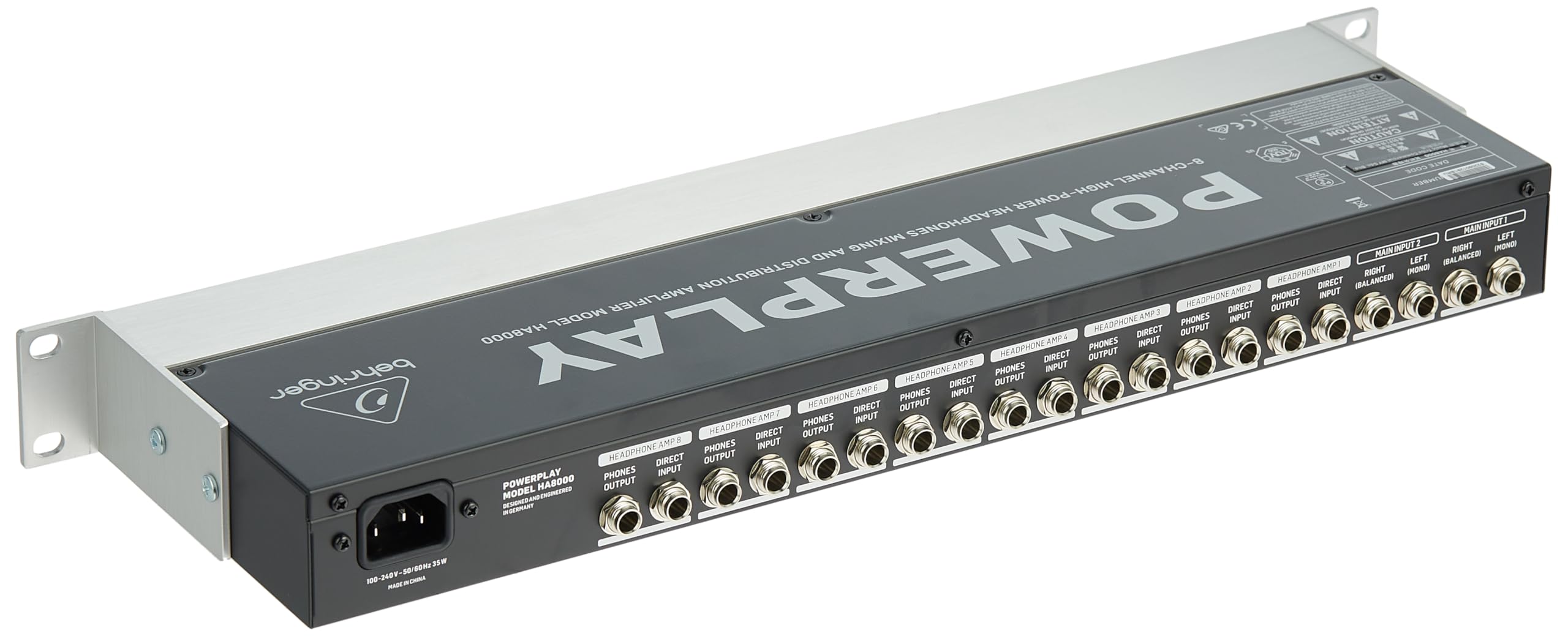 Amazon | Behringer パワーアンプ シルバー&ブラック (HA8000V2