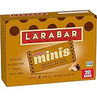 Vista 13 de Larabar - Mini barras de masa de galletas con chispas de chocolate, barra vegana de frutas y nueces sin gluten, barras de 0.78 onzas, 20