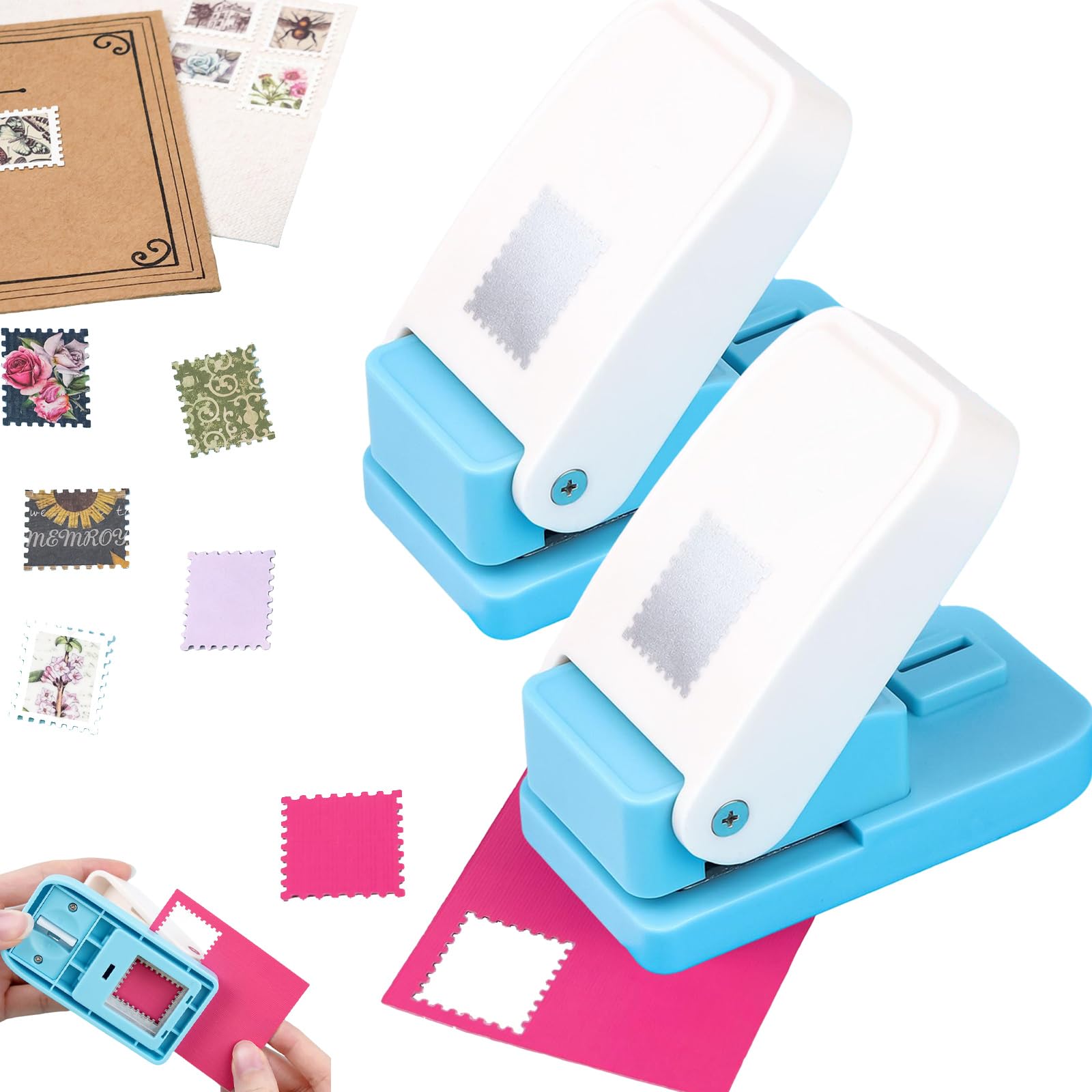 Perforatrices rectangulaires bord gaufré scrapbooking en lot de 2 pièces - 8
