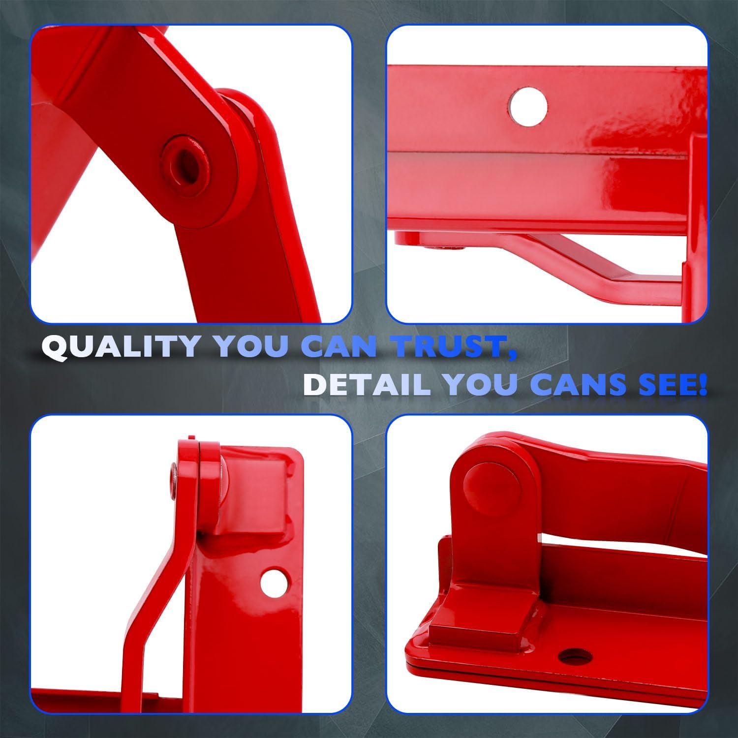 9x9 Inch Red Sliding Grain Gate for Grain-Kit Compatible with Sliding Gates-Pickup Truck Bed Slide-Hardware for Sliding Gates, Coming with 6 Screws, 6 Nuts, 12 Washers