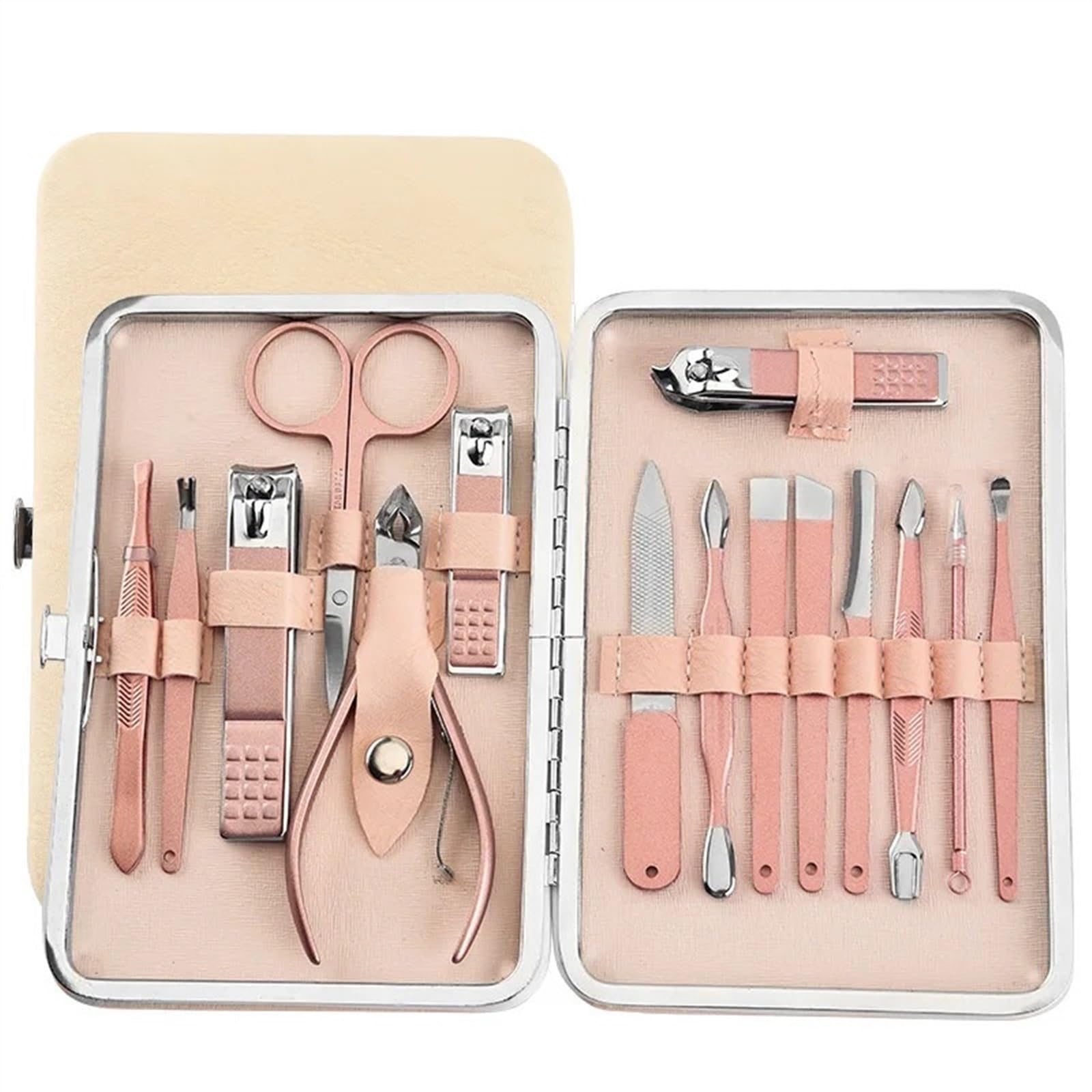 Juego de Tijeras for uñas de Oro Rosa y Negro, cortaúñas, pedicura, Herramientas de Belleza for uñas(12PCS)