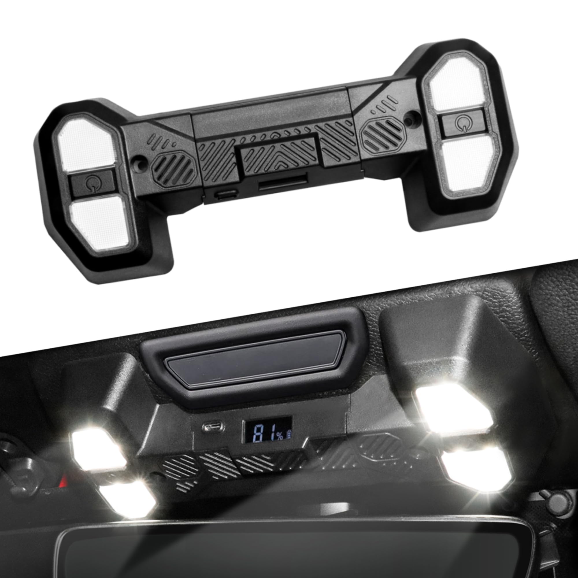 West-xingzhe Front Interior LED Dome Light For Jeep Wrangler JL 2018-2024 4 Door - 18 LEDs, Easy Install - View #8