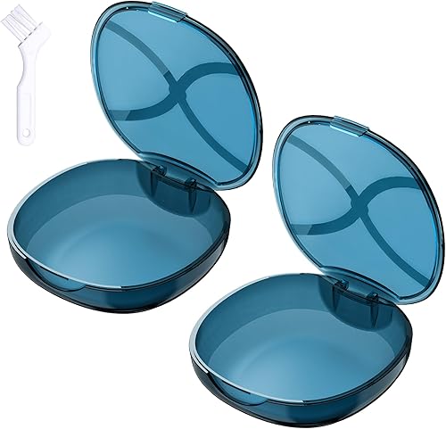 Estuche de retención con orificios de ventilación, estuche protector bucal contenedor de almacenamiento dental (verde)