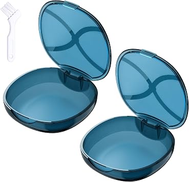 MOCEL Retainer Case with Vent Holes, Mouth Guard Case Dental Storage Container Green