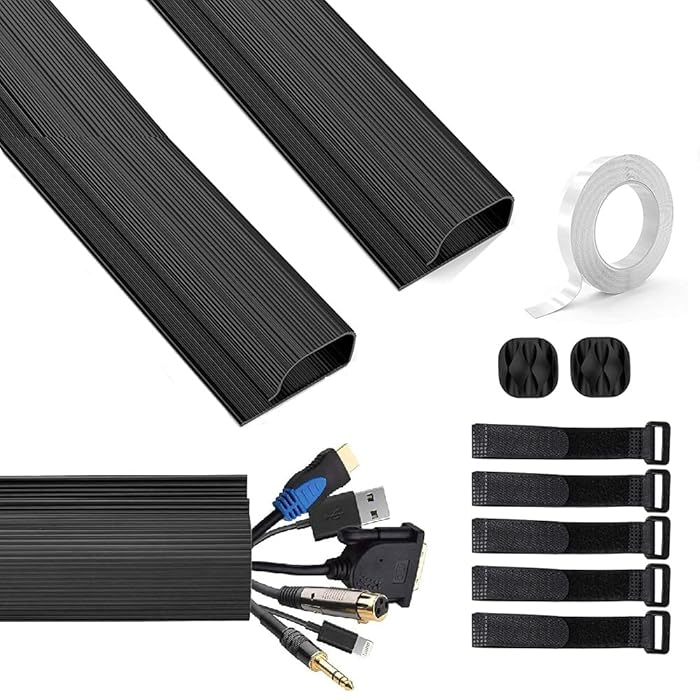 Buy EMAGEREN 2 Packs Desk Cable Management, 16 inch J Channel Cable