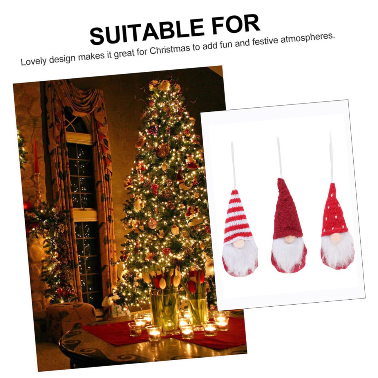 Ciieeo Piezas muñeca de Navidad Colgantes del árbol de Navidad navideños de Peluche Colgantes navideños muñecos navideños complementos navideños decoración del hogar paño