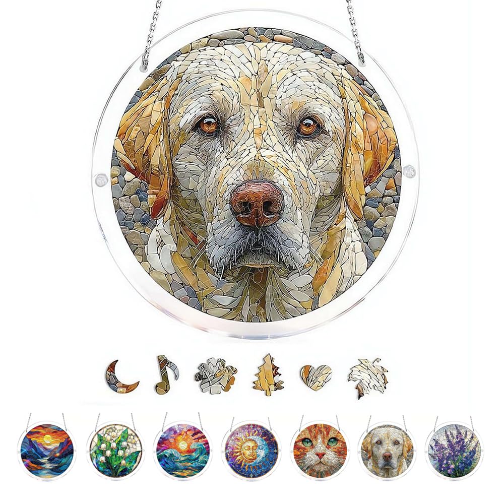 Acrylic Puzzles Suncatcher Window Hanging, Acrylic Puzzle for Adult, 83 Pieces Acrylics Jigsaw Puzzle Suncatcher, Colorful Flame Hummingbird Sun Catchers Window Hanging Panel (Style F) — view 12