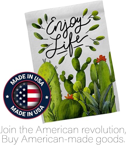 Miniatura 5 de Cactus Life - Bandera de jardín – Regional Southwest Desert Country Succulent Area – Cartel de decoración de la casa pequeño para patio, regalo de