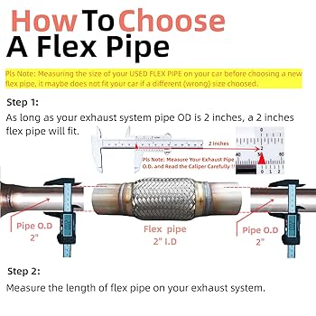 Amazon.com: SUISFLXGRO Exhaust Flex Pipe 2
