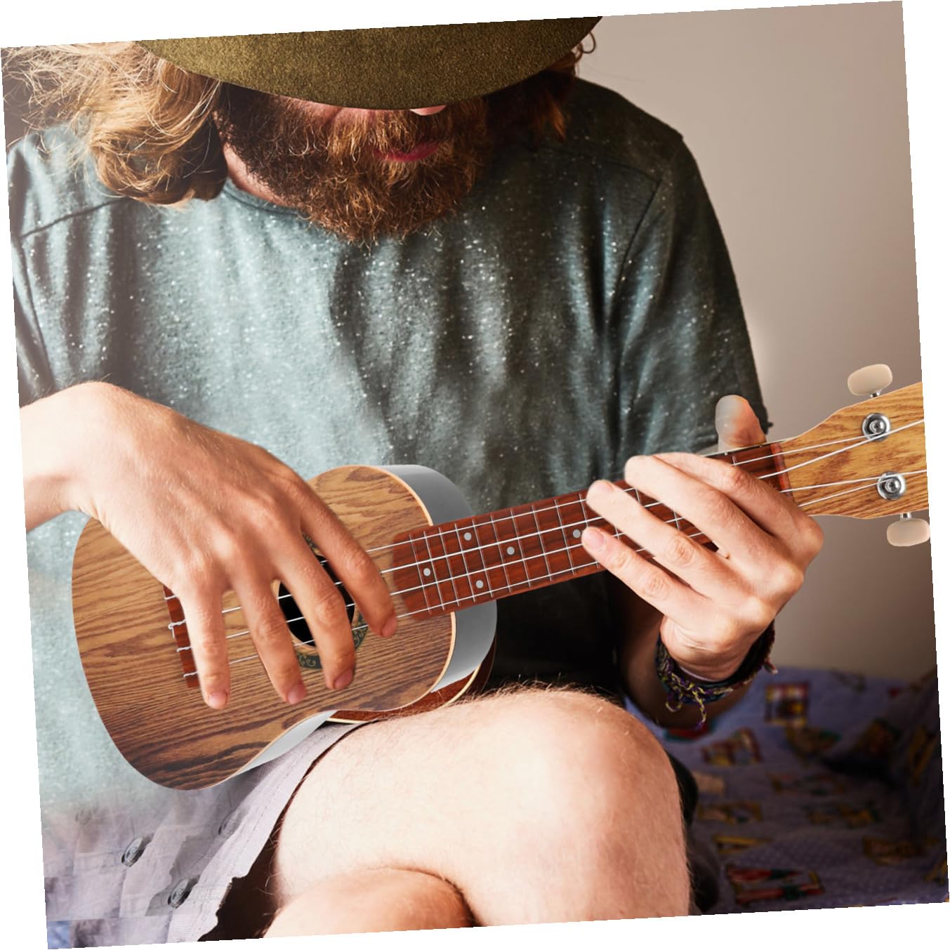 BESPORTBLE 1pieza Ukelele Soprano De Madera Principiantes Instrumento Musical Portable Para Educación Musical Infantil Para Desarrollar Coordinación y Ritmo