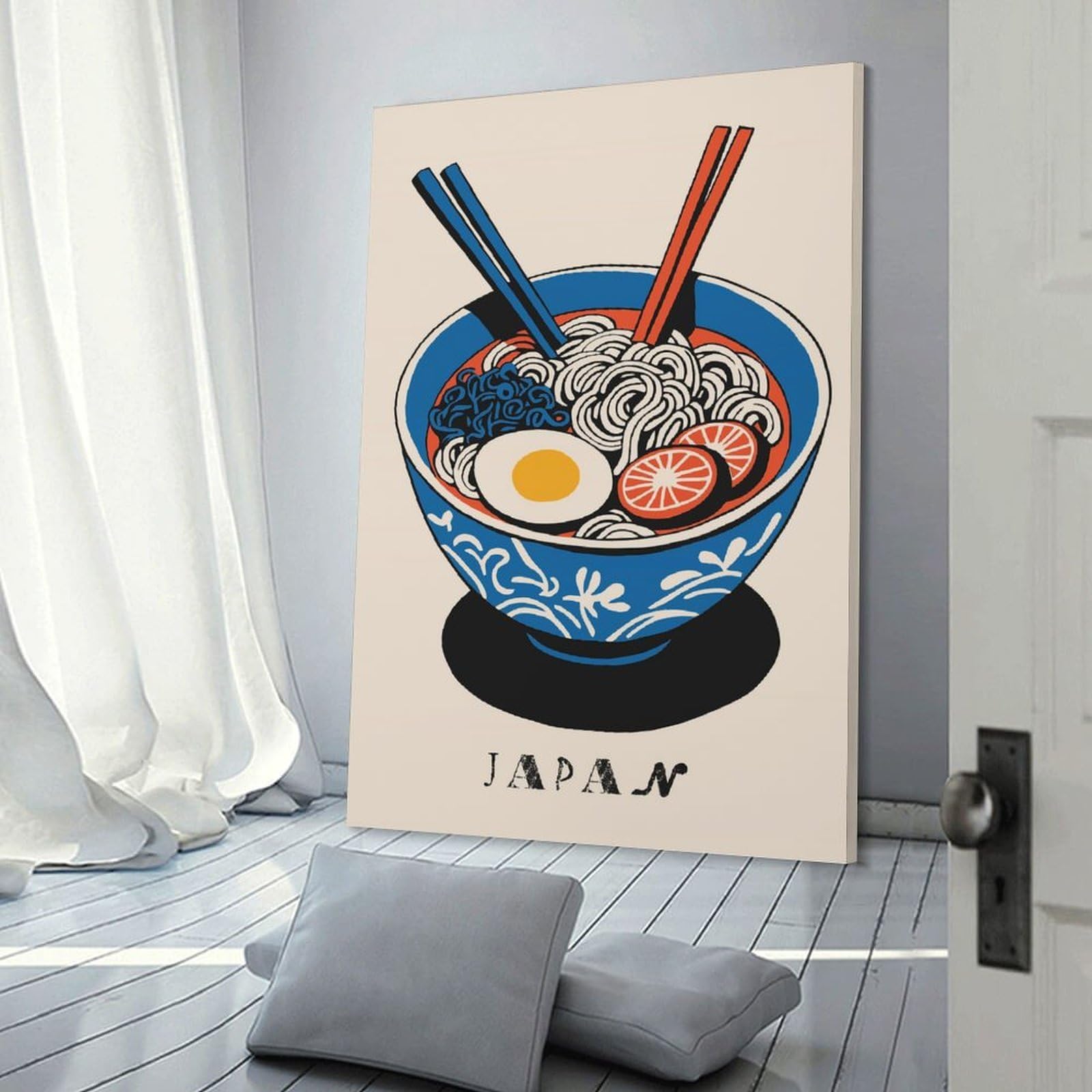 Junmoney Japan Ramen Soup Wall Decor Canvas Print, 24x36inch(60x90cm), for Living Room, Bedroom Or Home Office, Home Decor Gift with Stylish Appeal