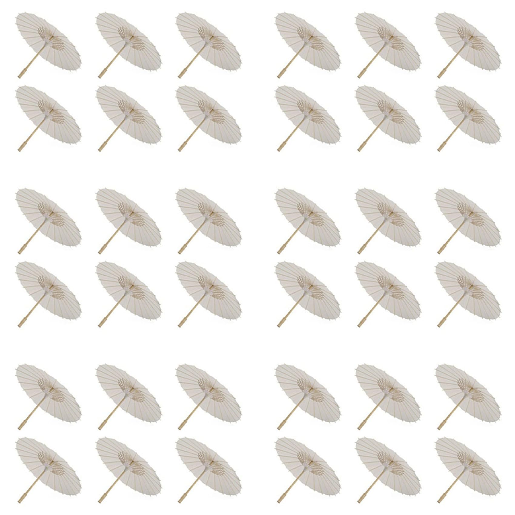 36 Sztuk Papierowy Parasol 60Cm Parasol Plażowy Biały Parasol DIY Fotografia Rekwizyty na Baby Shower Wesele