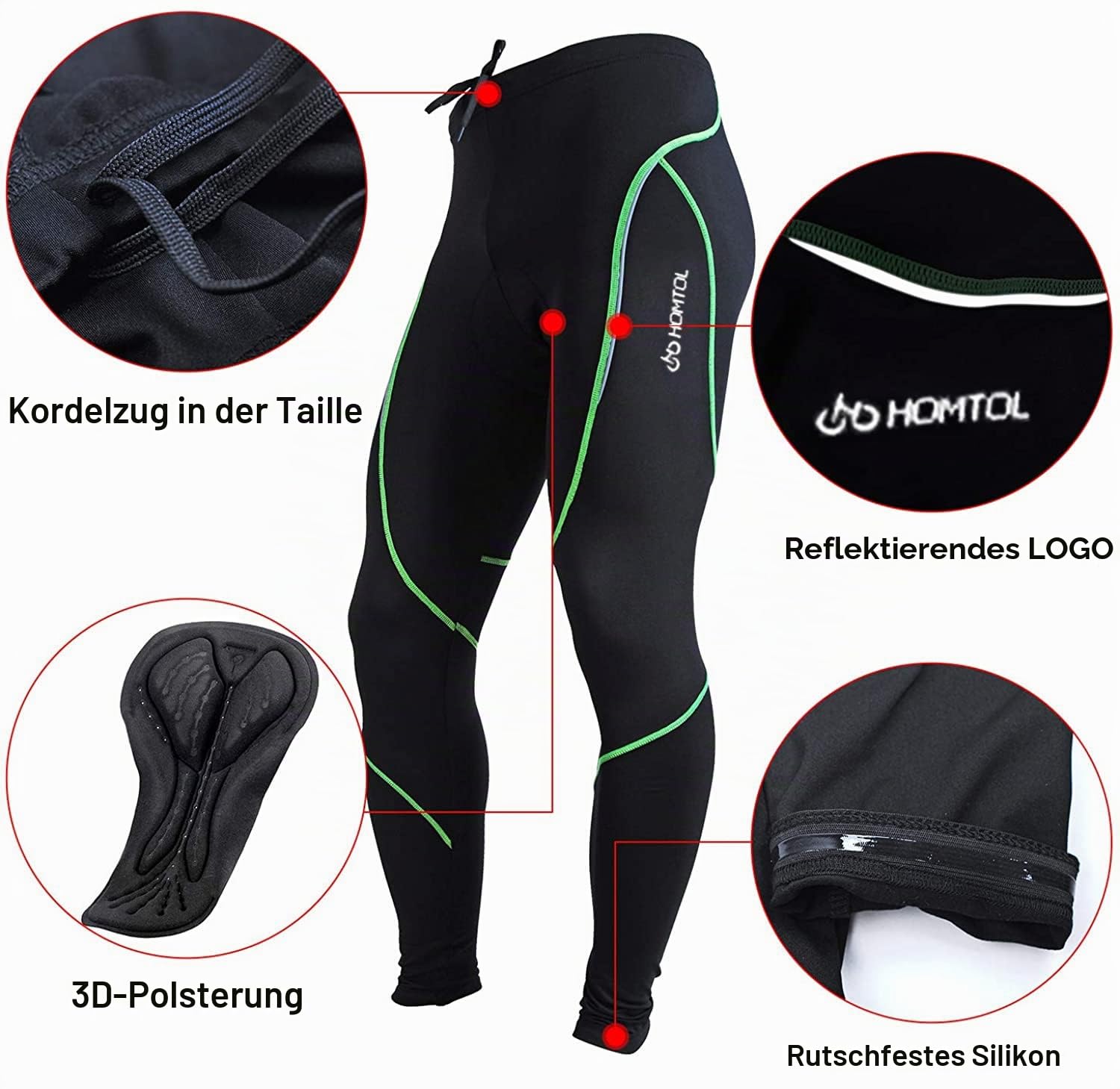 Herren Langarm Radjacke set Winter Thermal wasserdicht Winddicht Atmungsaktiv Fahrradjacke und Radhose mit Sitzpolster Fahrradbekleidung Set Radsportanzüge trikot set mit Thermofleecefutter