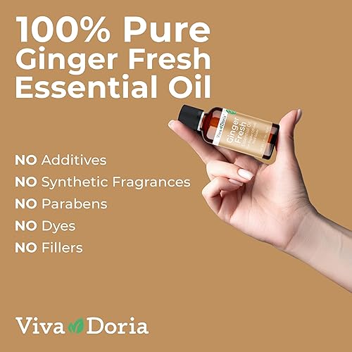 Miniatura 5 de Viva Doria Aceite esencial de jengibre, 100% puro y natural, aceite esencial de jengibre fresco, sin diluir, para aromaterapia, grado alimenticio,
