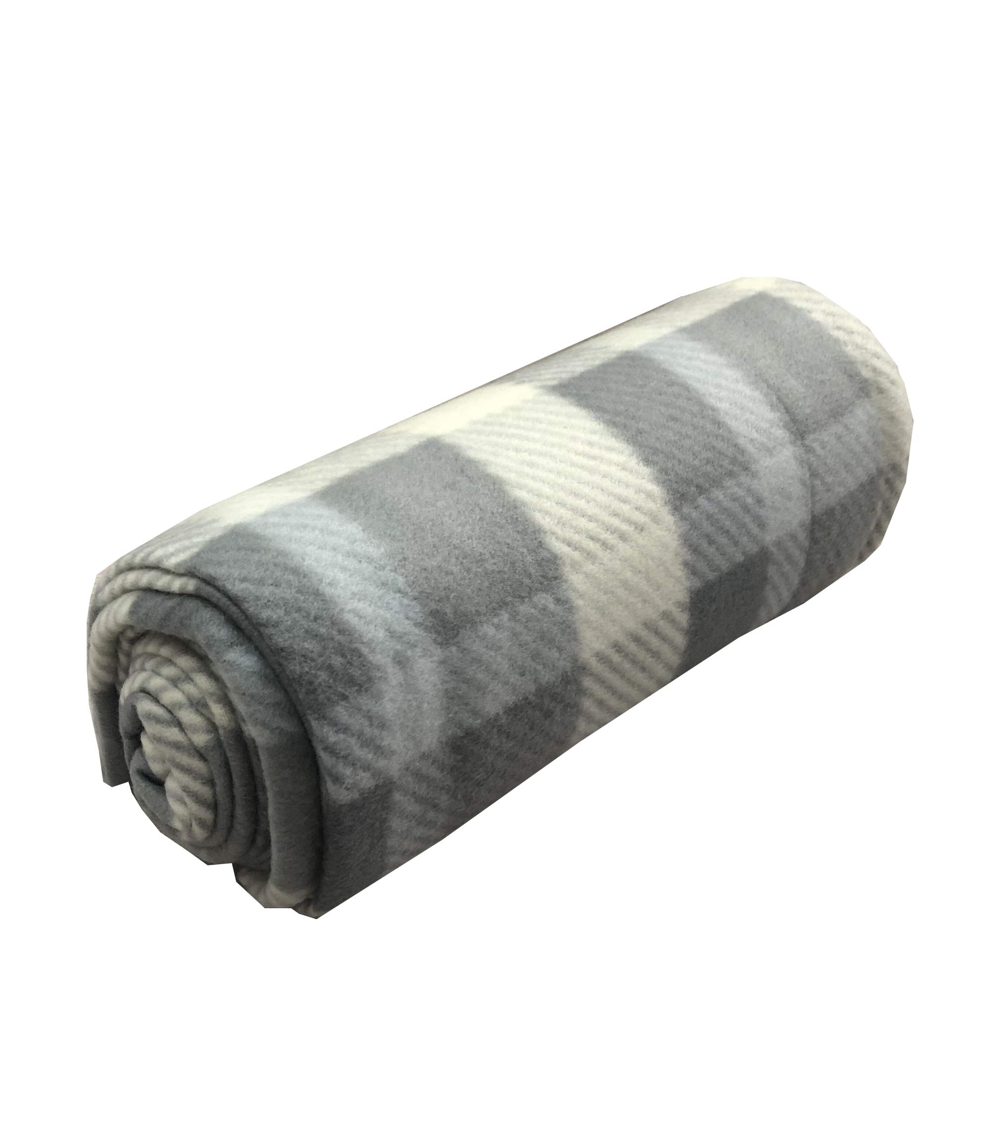 Noel Tartan Check Polar Fleece, Throw Blanket, Suitable for Chair or Bed, Machine Washable, 127cm x 152cm, Grey