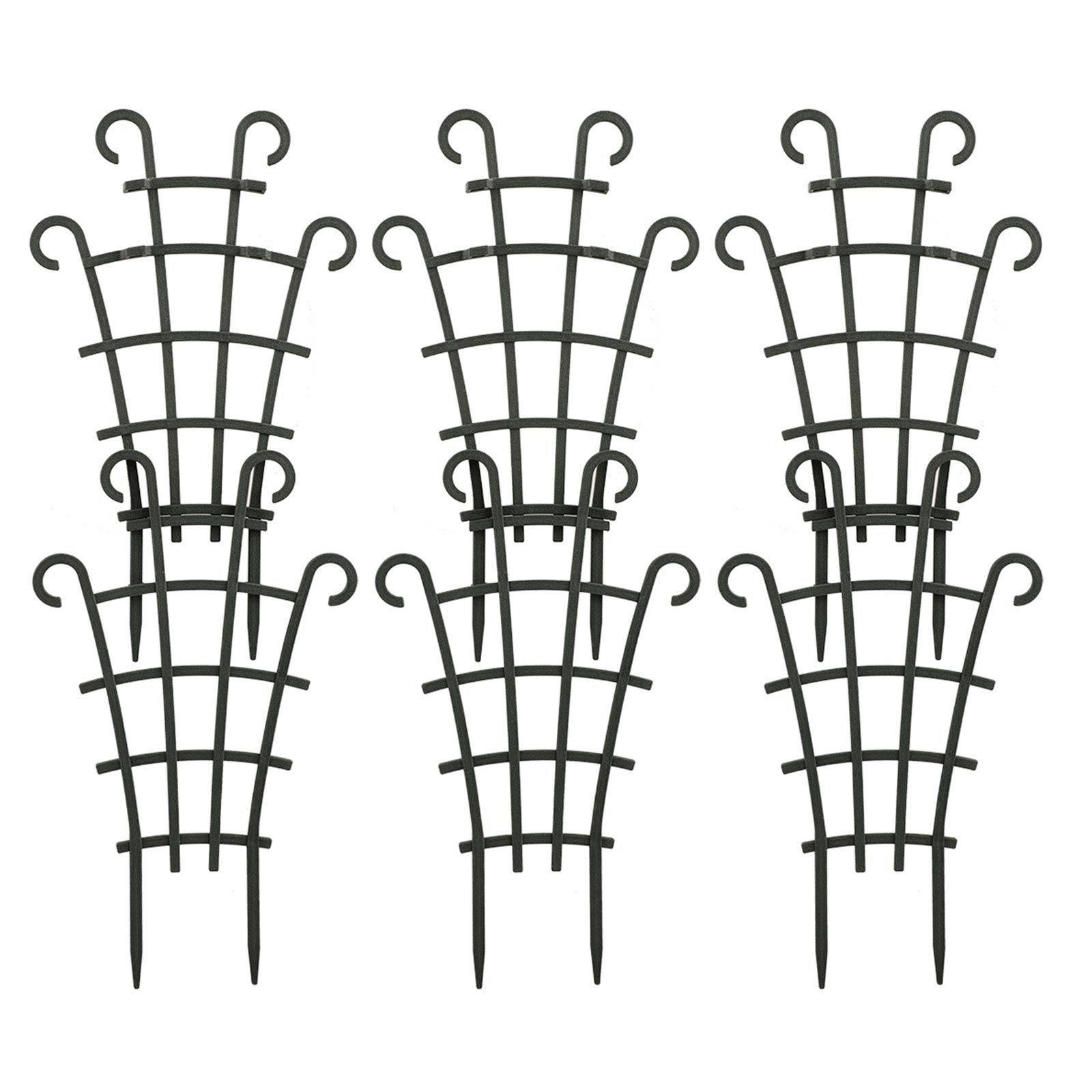 Supporti Per Piante Rampicanti - 6 Pezzi In Plastica Verde Per Giardino - Foto 2