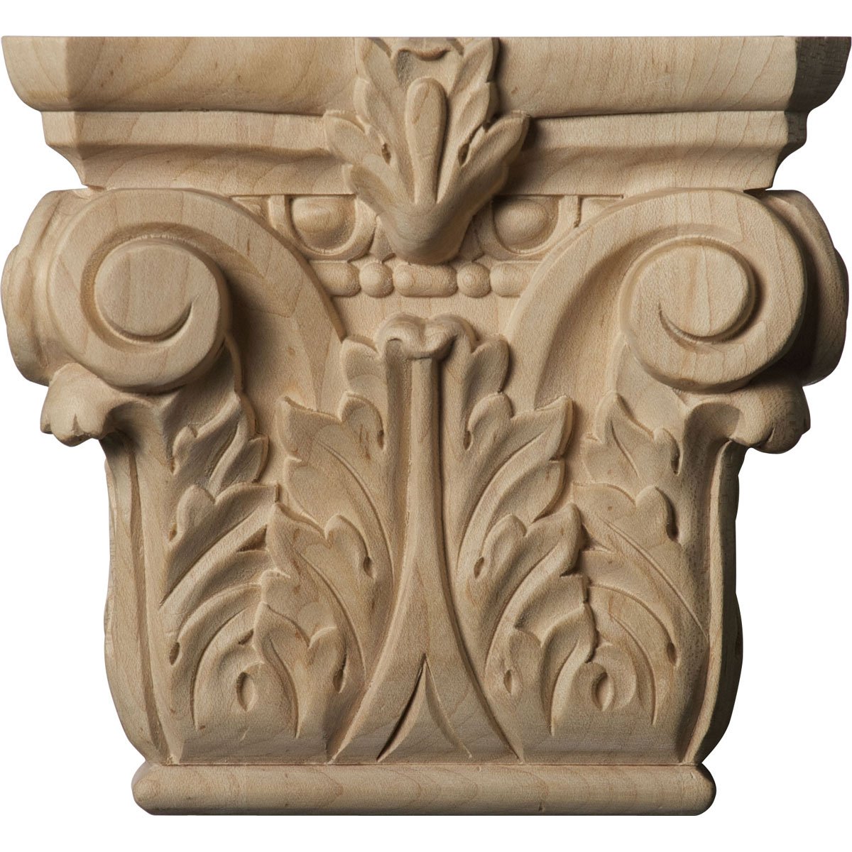 Ekena Millwork Wood Corbel – 5"W X 5"D X 10"H, Medium Acanthus Design In Maple, Ready For Paint Or Stain