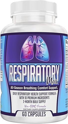 Miniatura 8 de RespiratoryMAX Suplemento de apoyo respiratorio y pulmonar (2 meses) | Fórmula de 10 ingredientes para comodidad respiratoria durante todo el año |