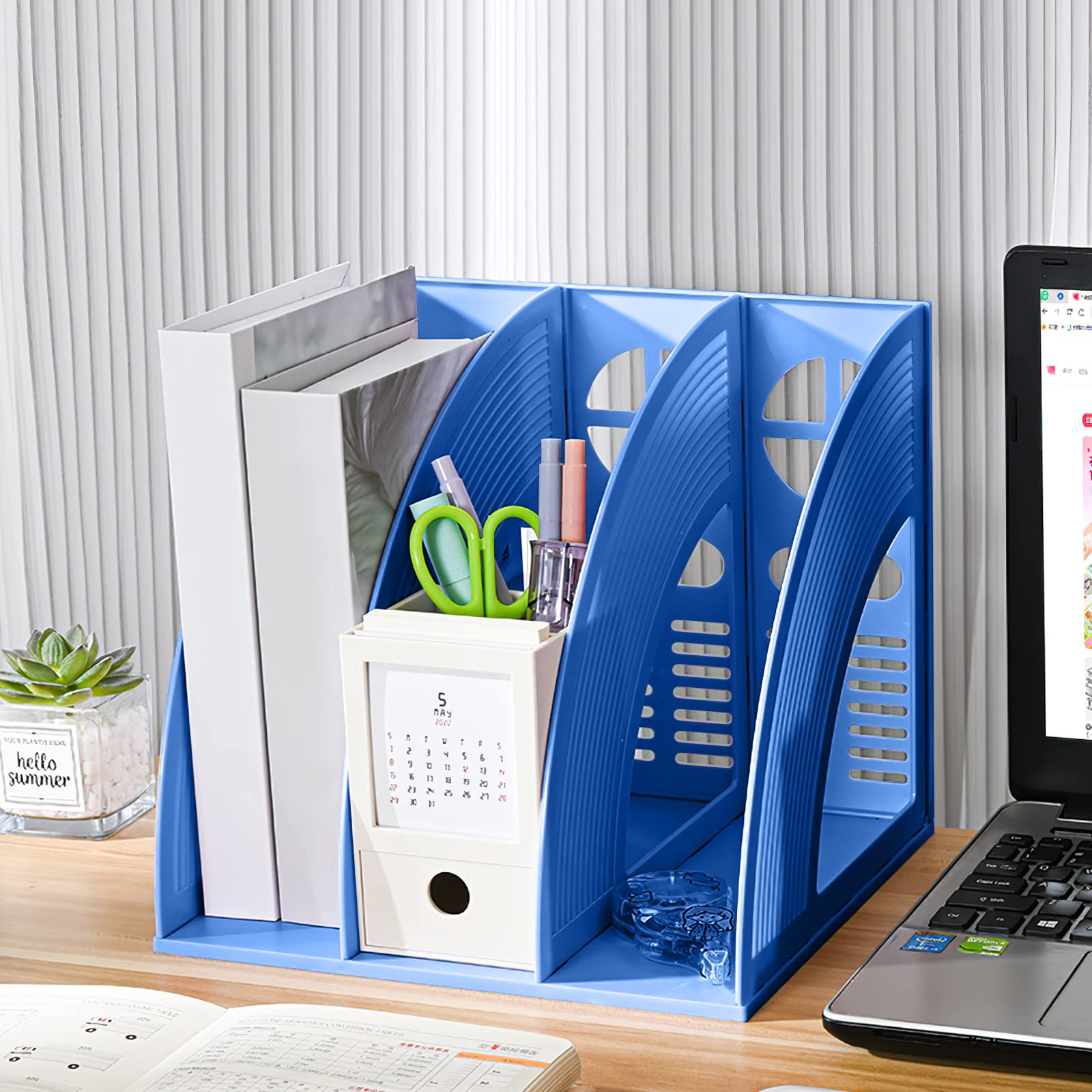 Elezeal A4 File Holder Magazine File Folder Desk Organizer - Image 3