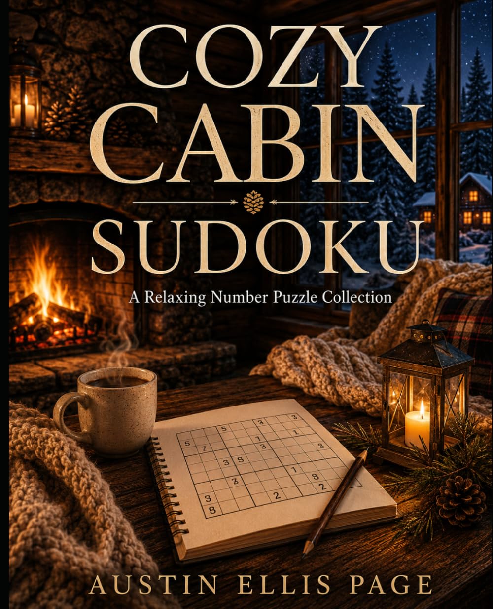 Cozy Cabin Sudoku: A Relaxing Number Puzzle Collection Inspired by Mountain Cabins, Warm Interiors, Fireplaces, Nature, and Slow Living