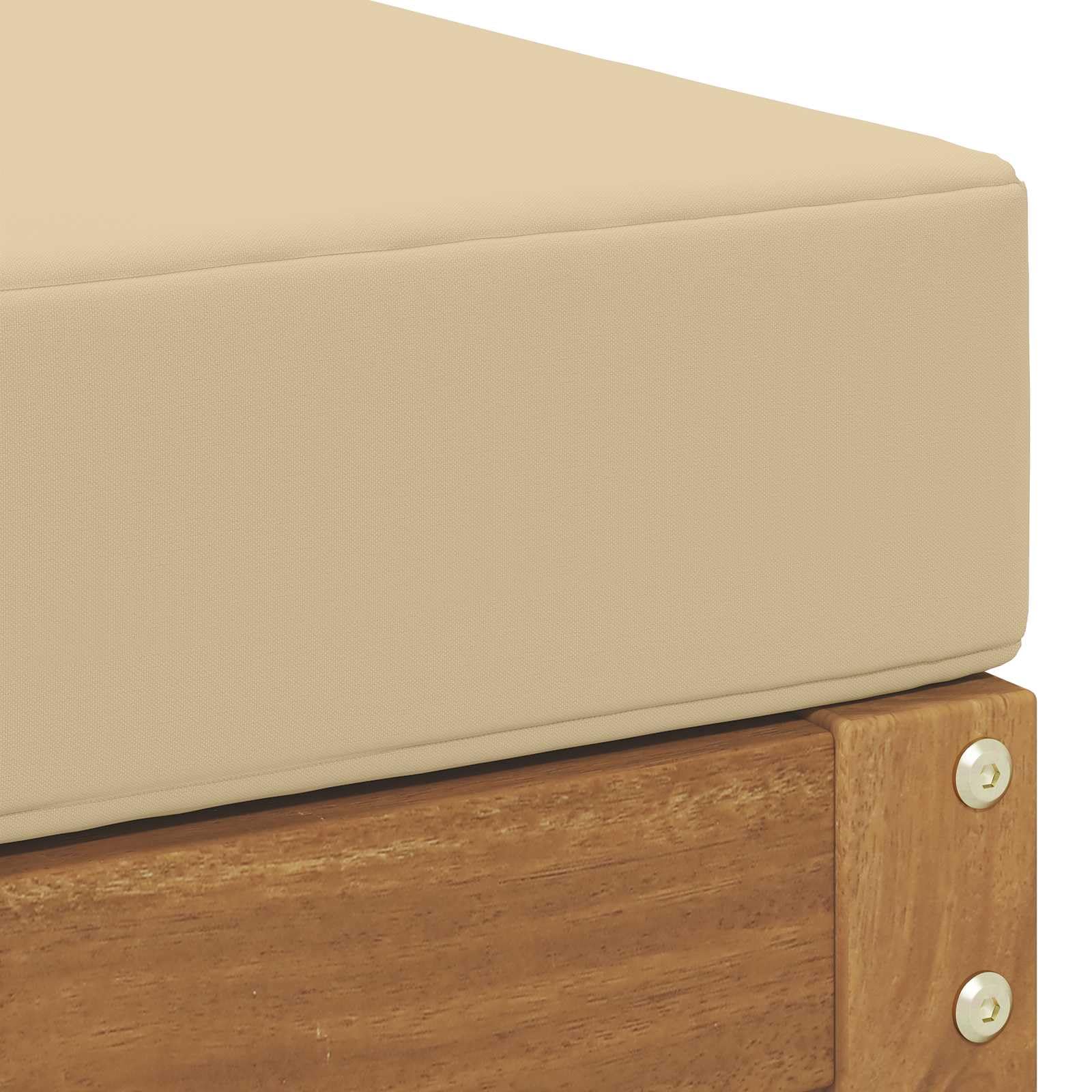 vidaXL Pouf d'Extérieur Bois d'Acacia Massif Naturel, Mobilier de Jardin Moderne, résistant aux intempéries, canapés élégants pour Balcon, Bois Solide et Flexible