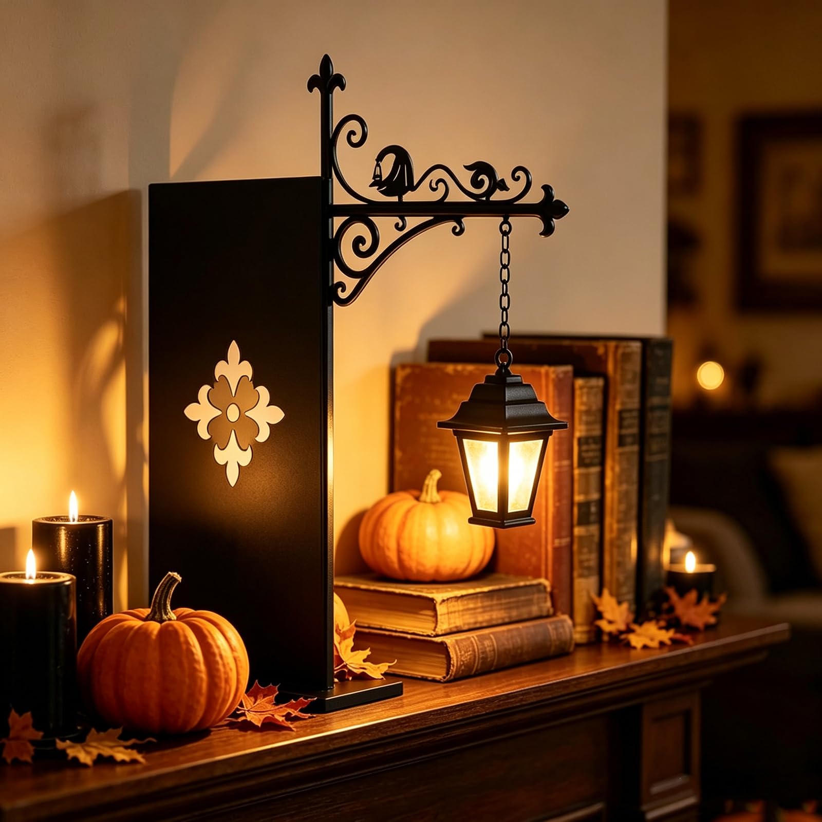 Bookshelf Lantern - Library Lantern-Decorative Bookshelf Lighting, Warm LED