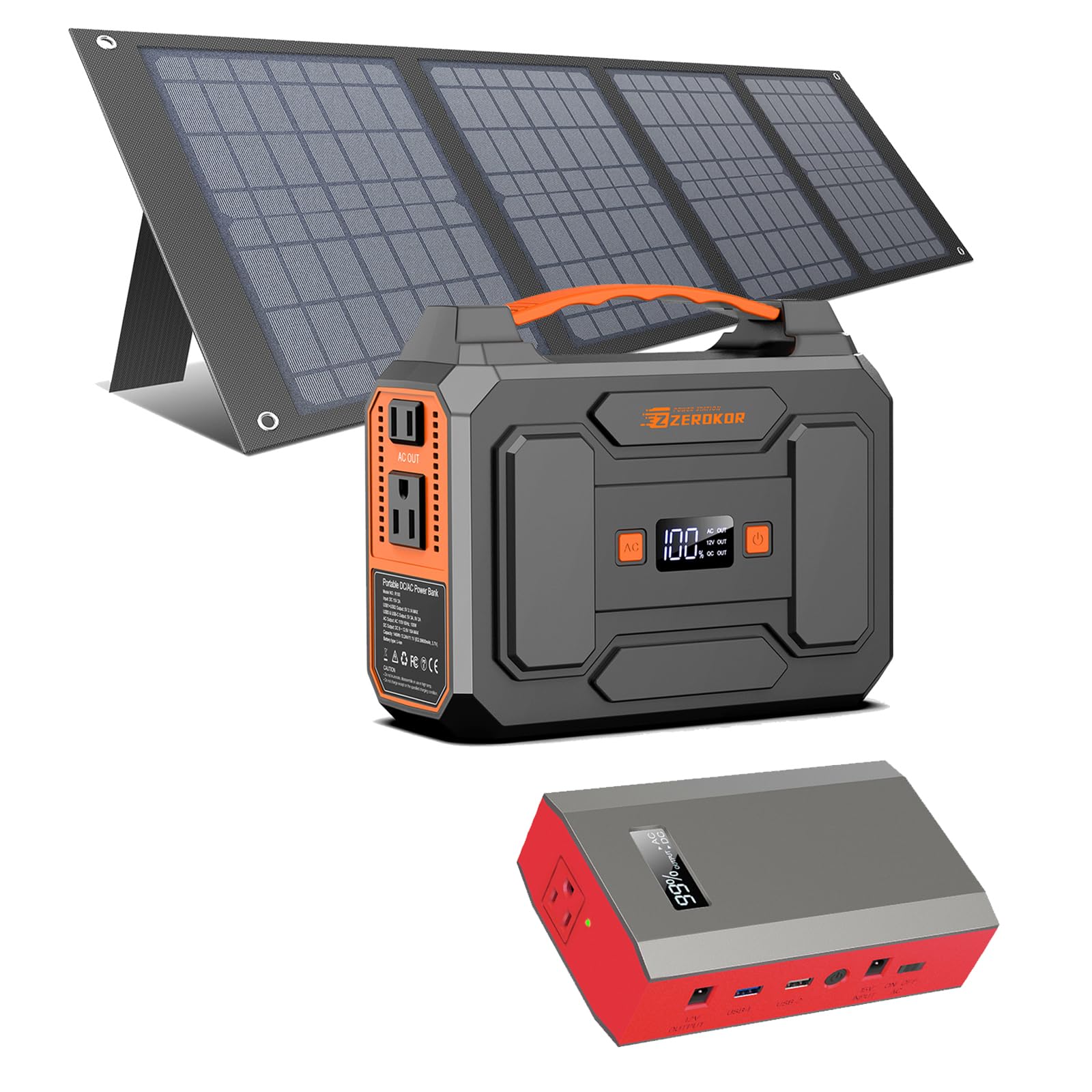 Amazon.com : 100W Portable Solar Power Station with Foldable 40W Solar Panel,  65W 110V Portable Power Bank with AC Outlet for Home Outdoor Adventure Use  : Patio, Lawn & Garden