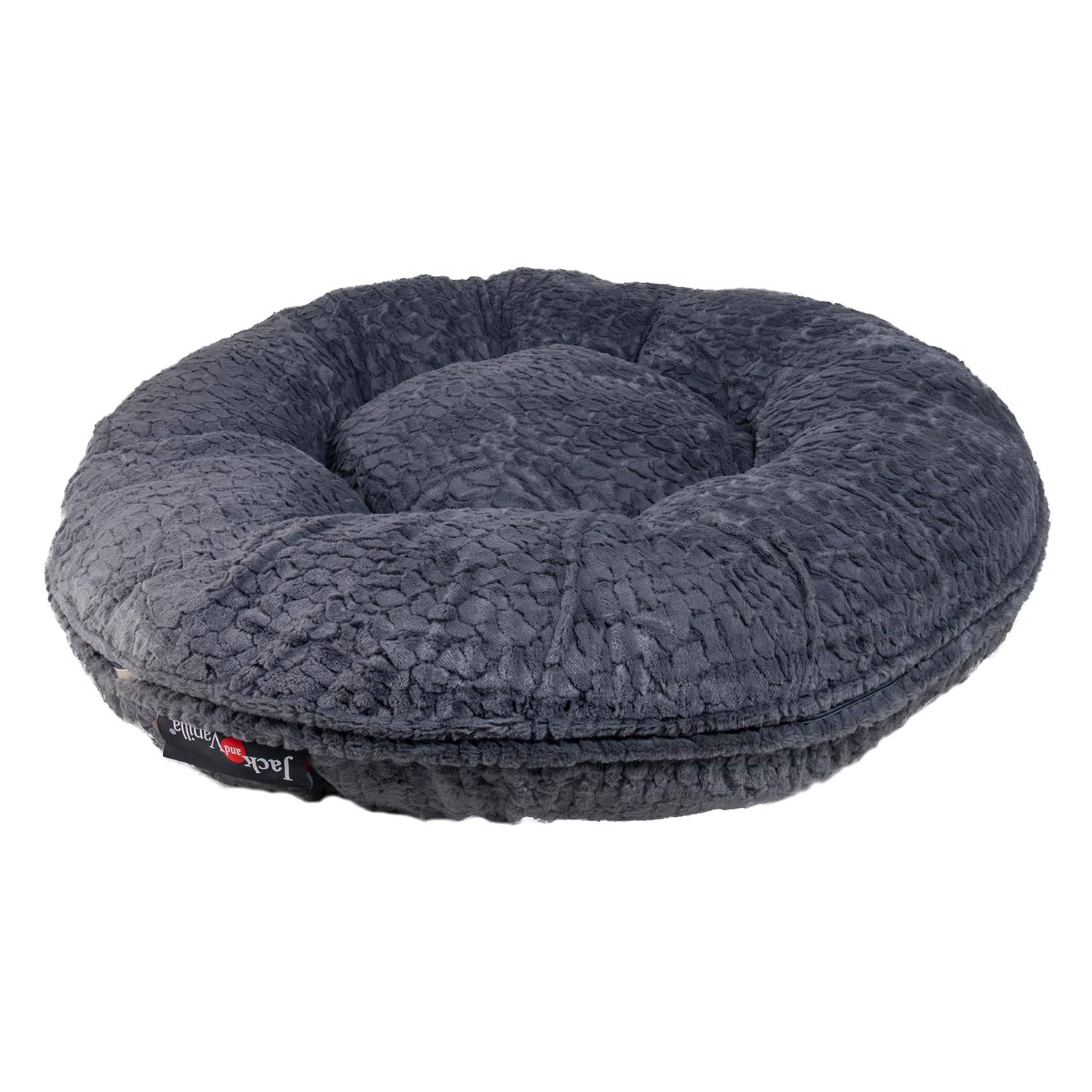 Coussin pour chien gris Puff Scale Jack and Vanilla dans votre salon