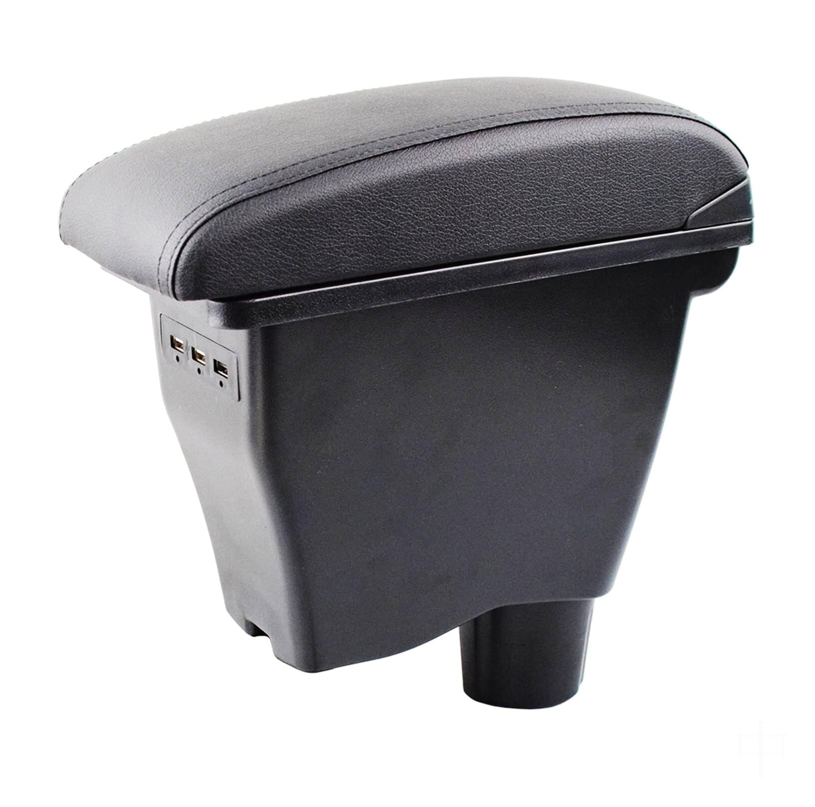 GTDTKGANAK Storage Box For Smart For Fortwo For Forfour 2014-2019 Leather Armrest For Box with USB Interface