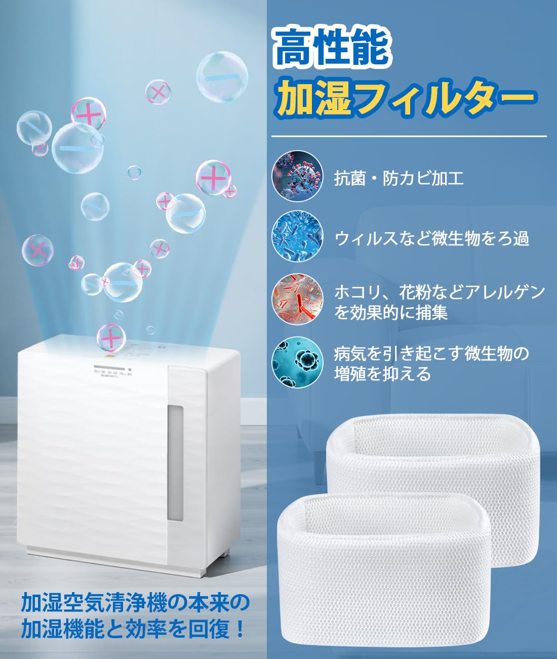 Amazon.co.jp : FE-ZKE07 加湿 フィルター 加湿器用 FE-KFK05 FE-KFK07