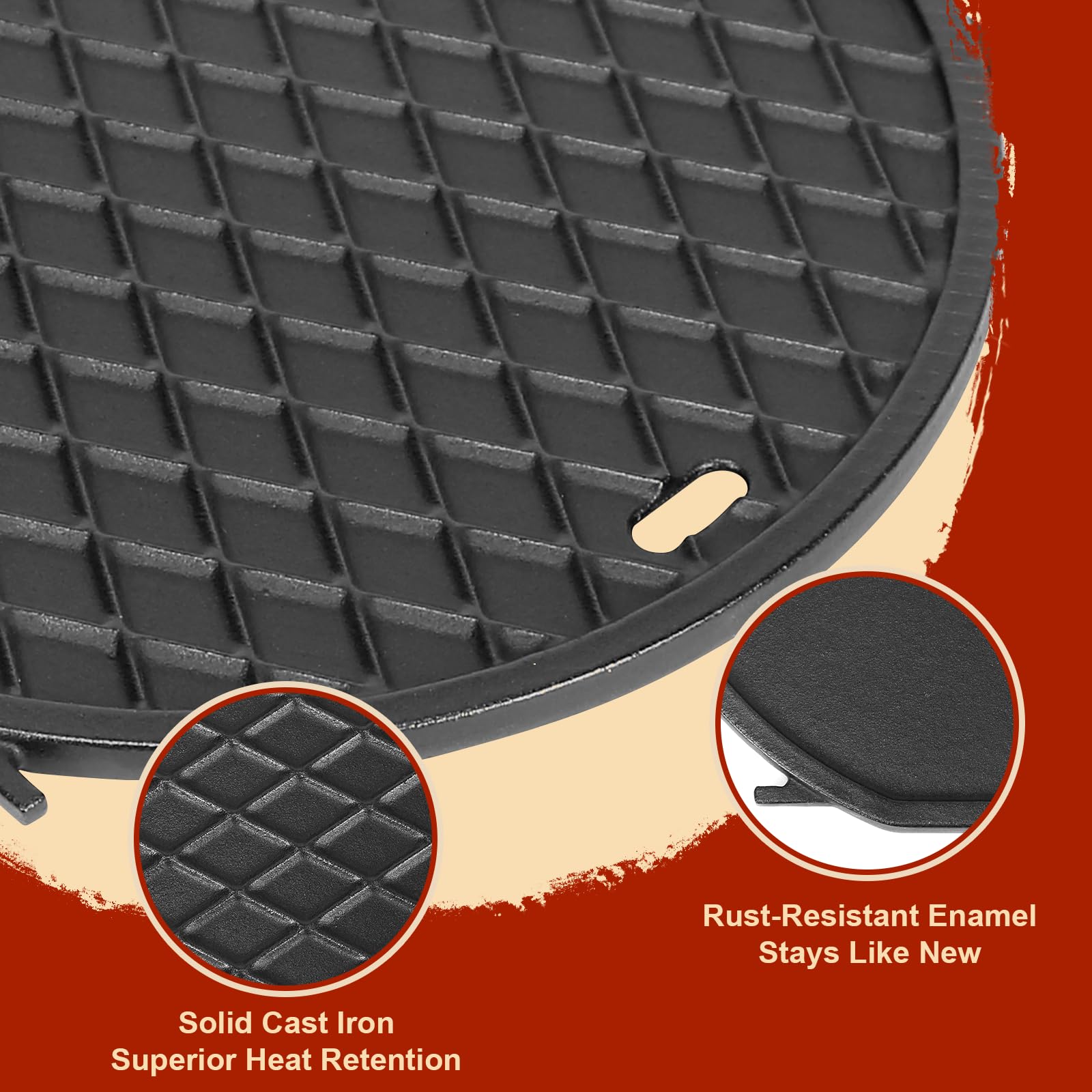 Denmay Plancha de hierro fundido para Weber Gourmet BBQ System, piezas de repuesto para Weber GS4 Spirit II 200/300, accesorios para plancha Genesis II E-310, LX S-440