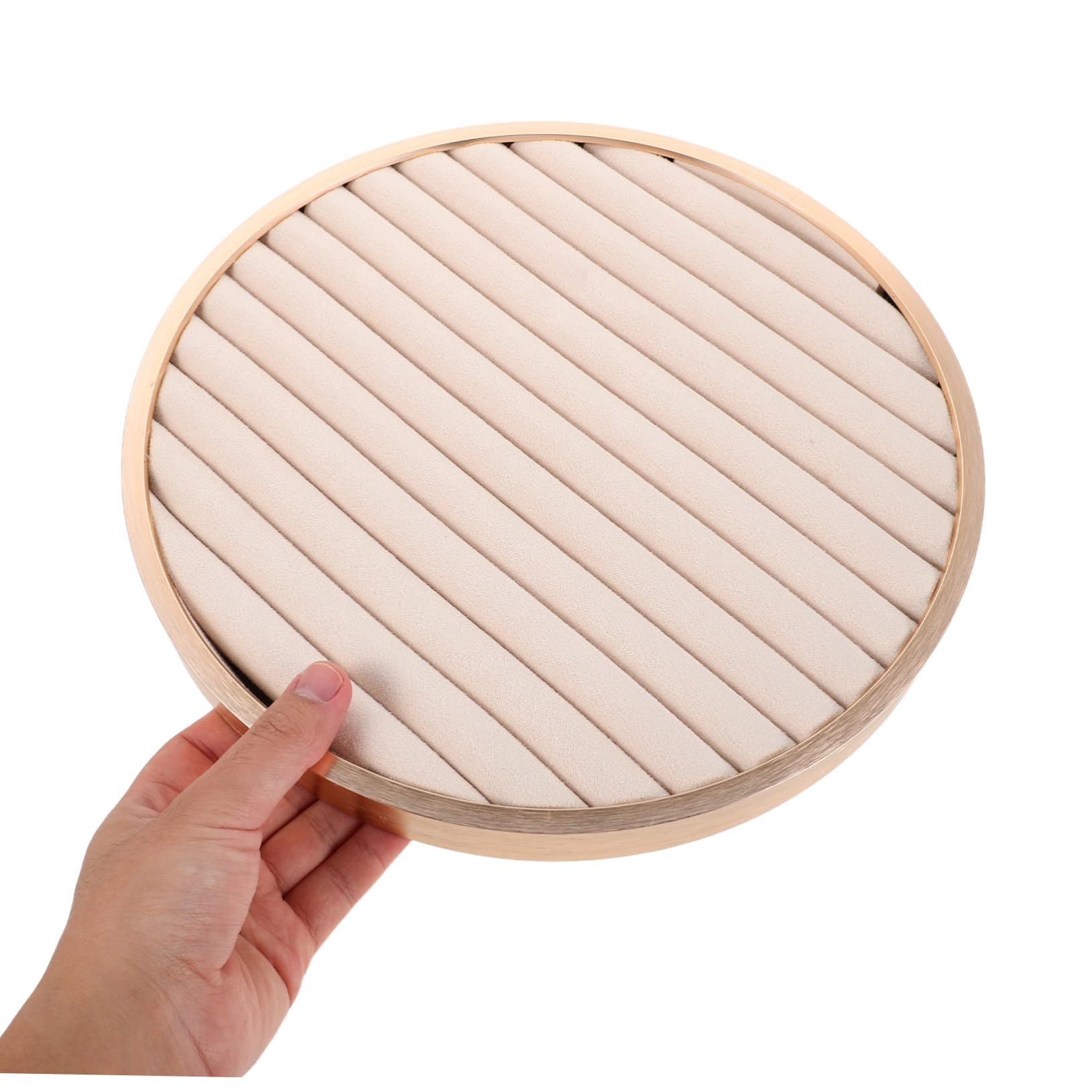 Bandeja Organizadora De Anillos Bandeja Organizadora De Anillos Pequeña Para Joyería Beige