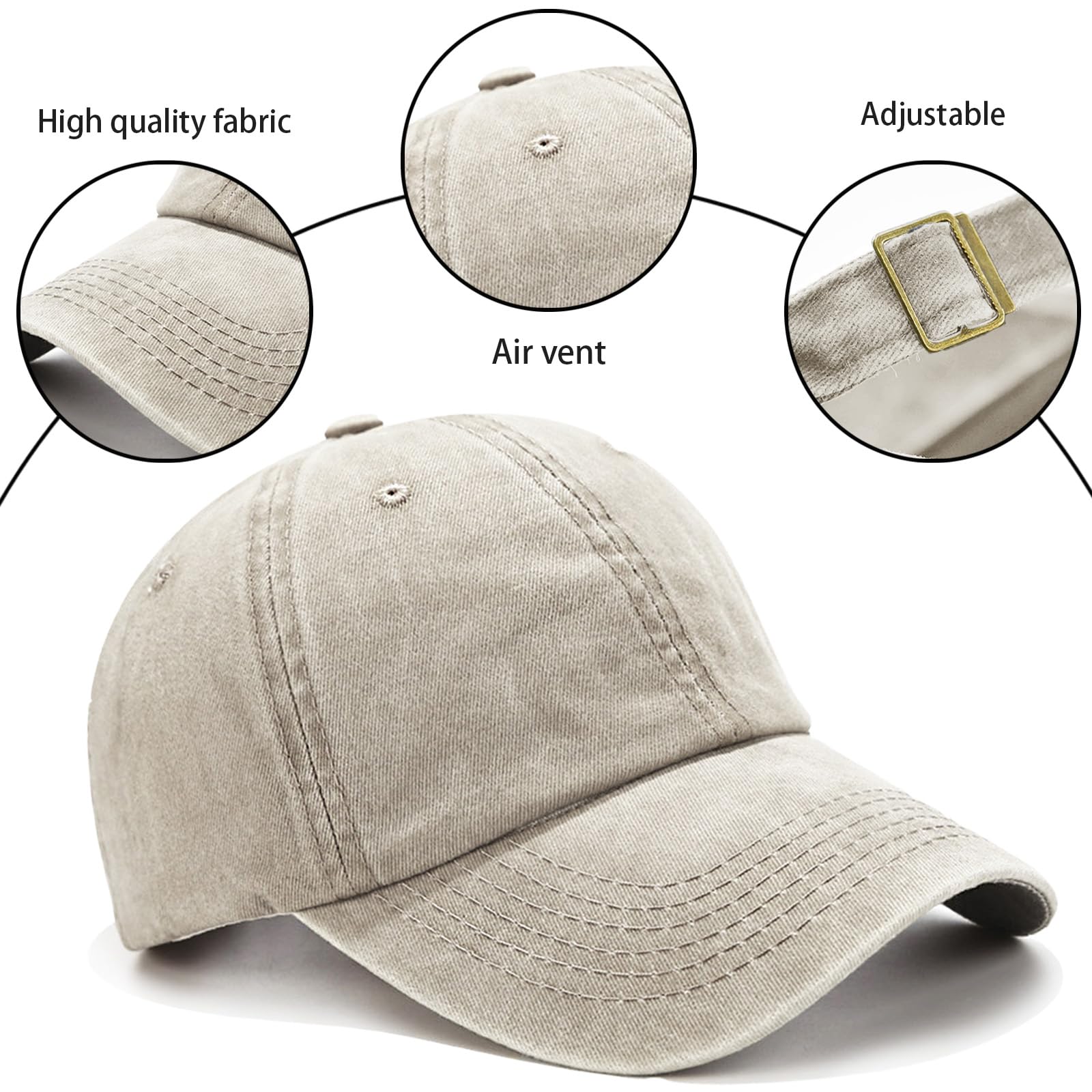 Retro Gorra Beisbol Mujer, Gorra de Gorra Beisbol Lavada y Desgastada, Gorra Mujer Verano, Visera para para Hombres y Mujeres