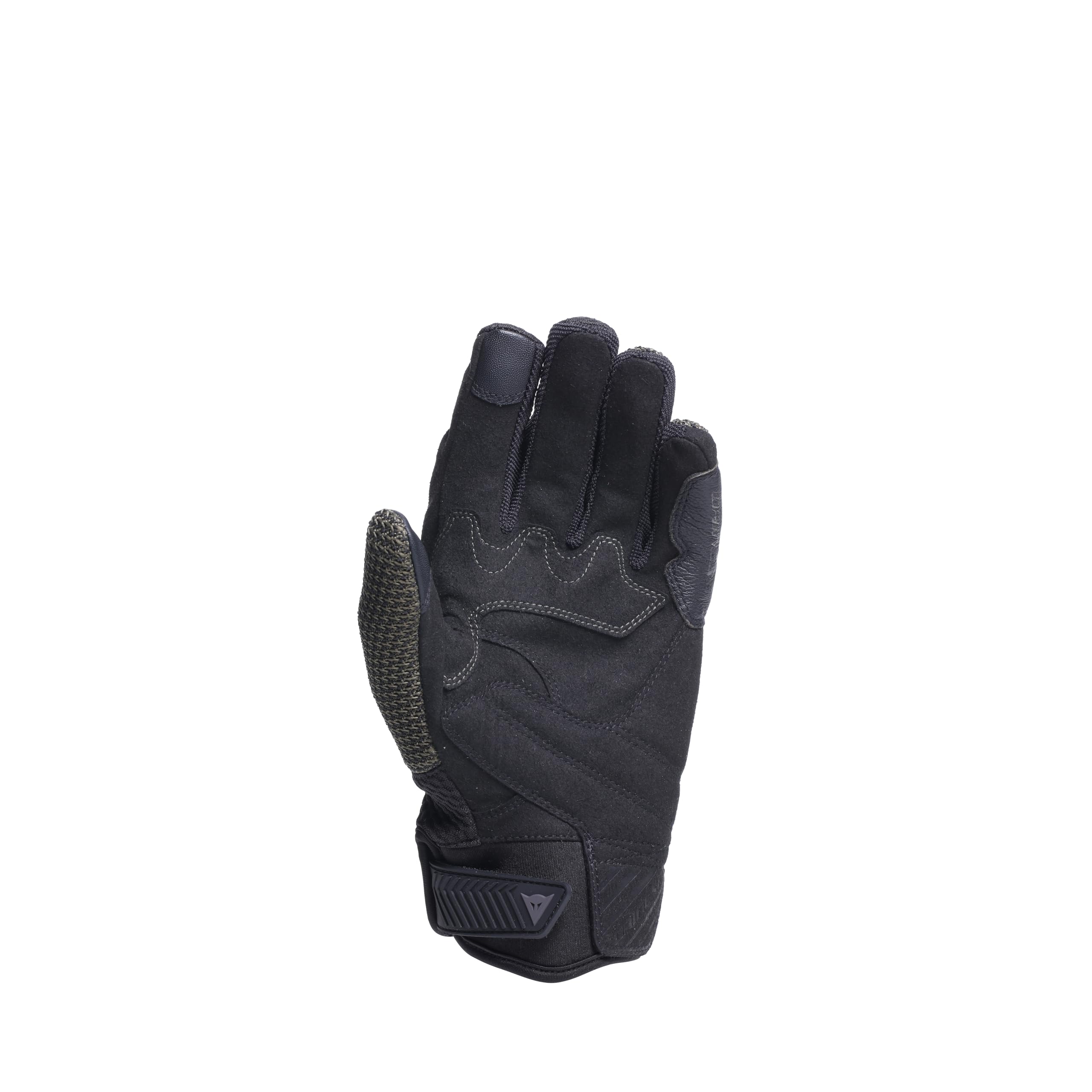 Dainese - Torino Gloves, Guantes Moto Textiles con Protectores de Nudillos, Compatibles con Pantallas Táctiles, Guantes de Moto para Hombre S, Negro/Hoja de Parra