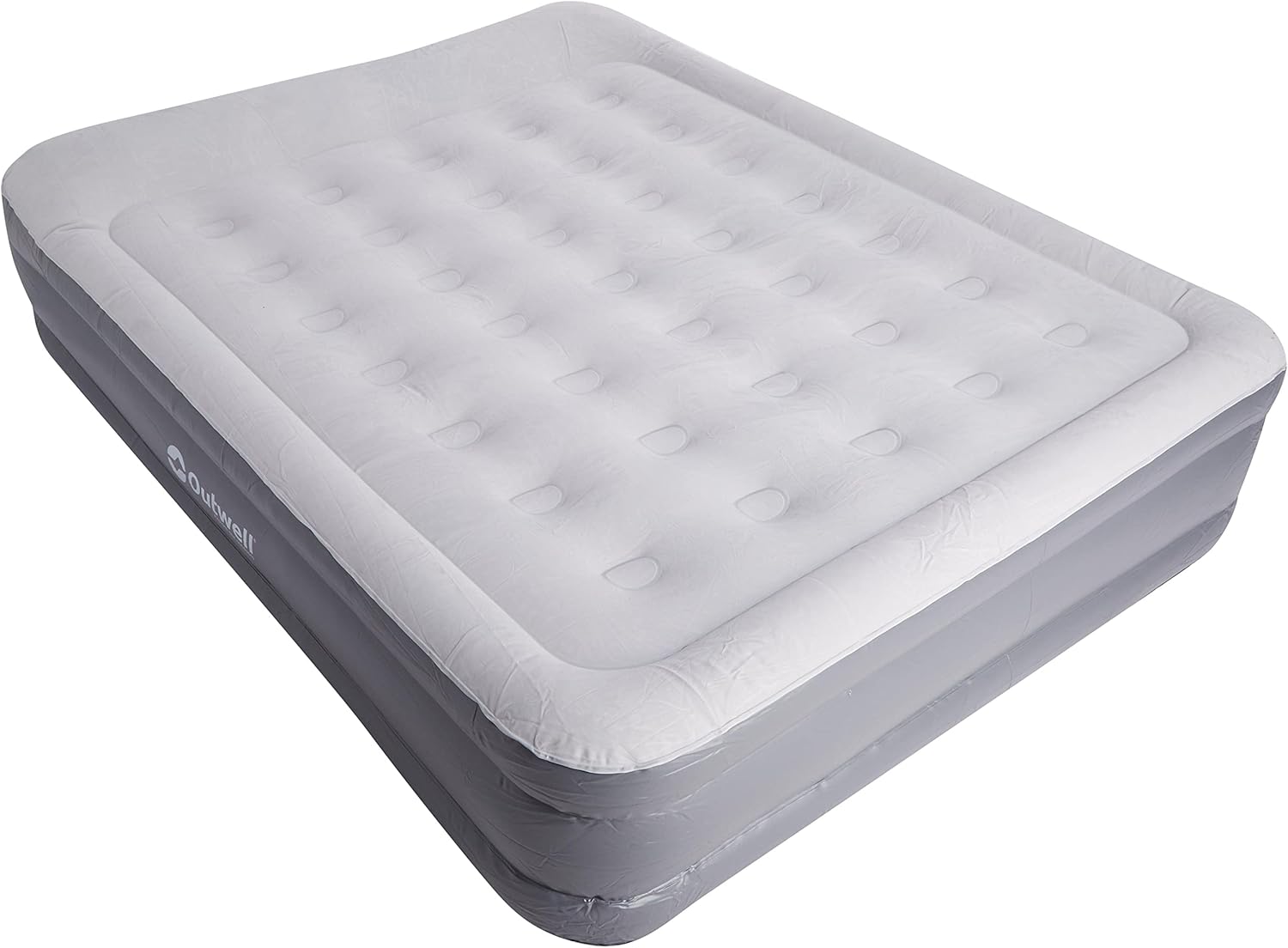Outwell Flock Superior Double Air Bed With Pump, Grey, One Size