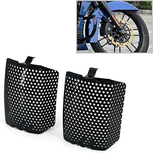 Miniatura 6 de Americruise - 1 par de protectores de freno de pinza delantera negra para Harley Touring, Road King, Electra Street Glide FLHT, FLHX y modelos