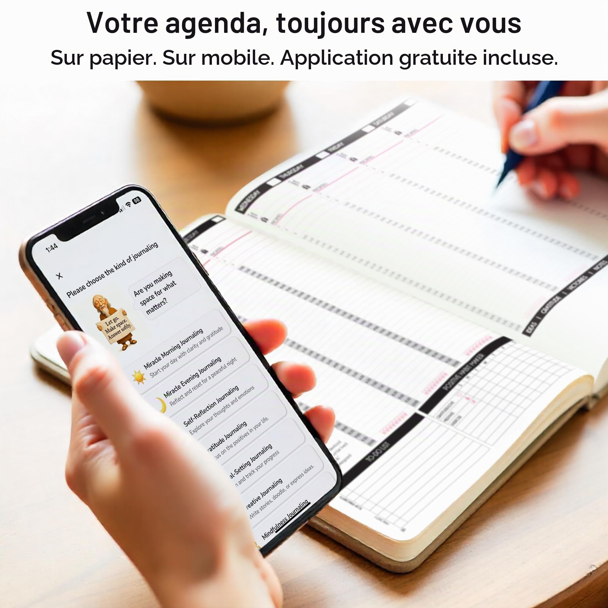 Planificateur de manifestations - Planificateur de vie hebdomadaire et mensuel de luxe non daté pour atteindre vos objectifs. Un voyage de 12 mois pour augmenter la productivité, organisateur et