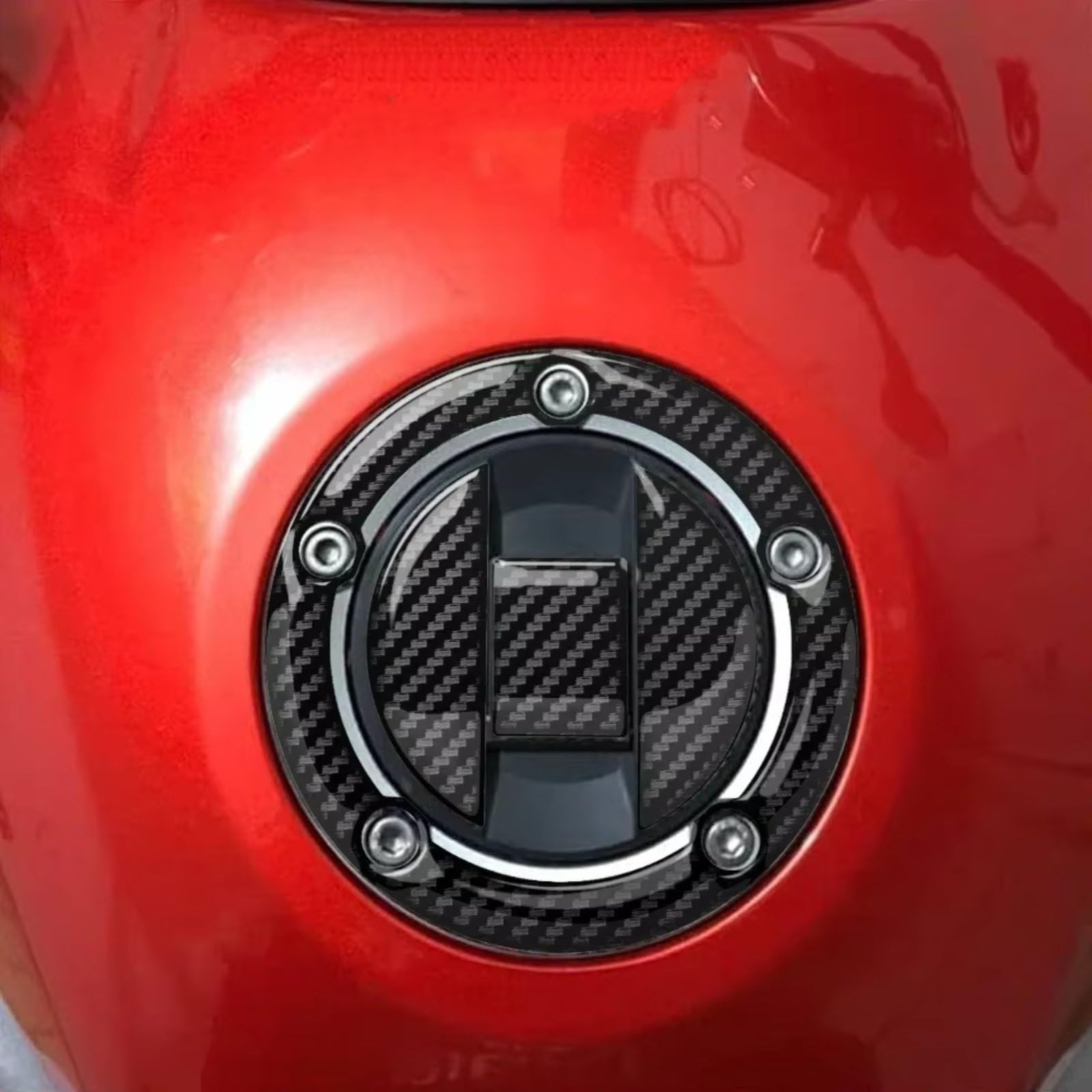 Compatibile Con Suzuki Per Gladius Per SFV650 2014-2015 Carbon Look Moto Coperchio Del Serbatoio Carburante Adesivo Trazione Grip Antiscivolo Serbatoio(Carbon-Look)