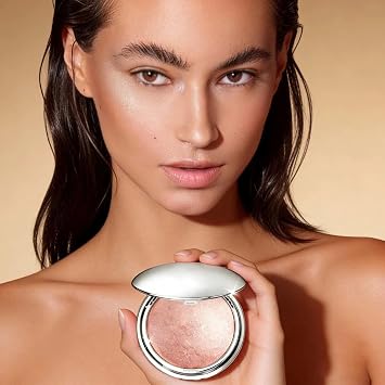 Champagne Shimmer Glow Waterproof Highlighter Cream, Long-Lasting Soft Glitter Makeup For Eye, Face & Body, Lightweight Radiant Glow, 10g