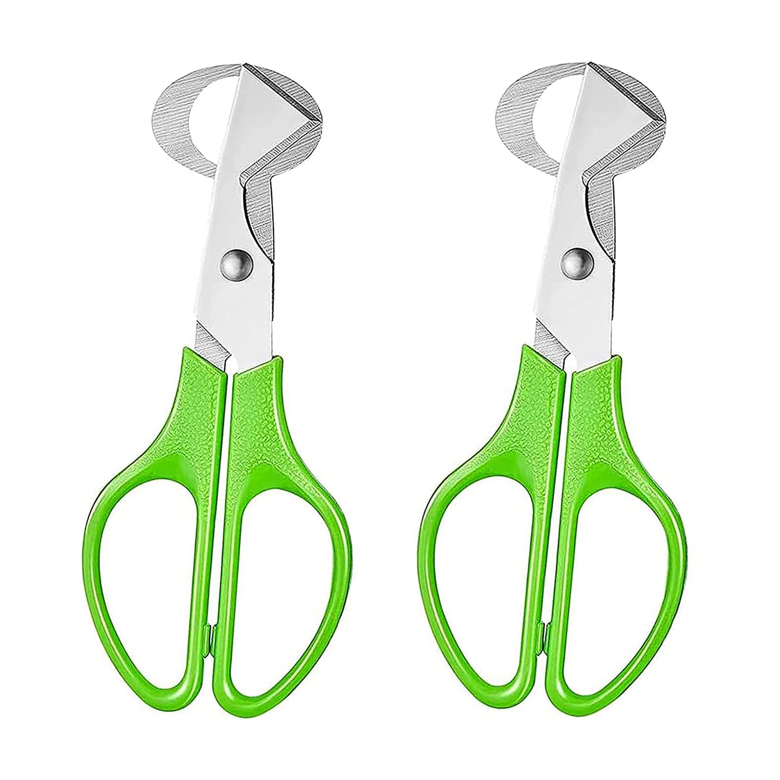Pack of 2 Quail Egg Scissors, Quail Egg Scissors, Stainless Steel, Kitchen Tool Eggshell Opener, for Small Eggs, Home, Hotel, Bar (Green)