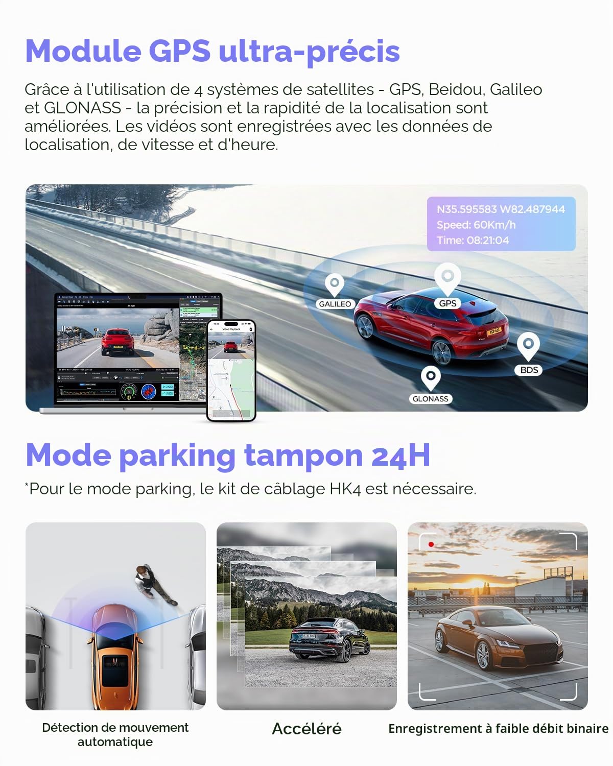 VIOFO A229 Pro 4K 1CH Dashcam Avant, STARVIS 2 HDR, Wi-FI 5GHz, GPS, CPL